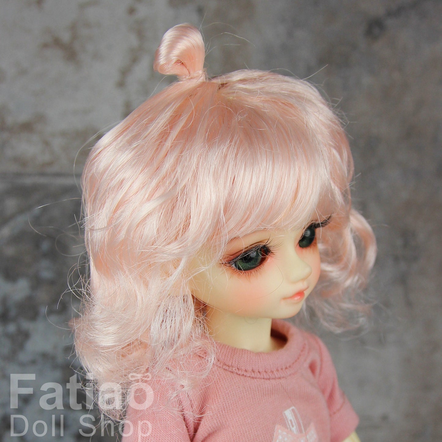 Fatiao - New Dolls Wig Dollfie Yo-SD 1/6 BJD 6-7" size - Light Pink