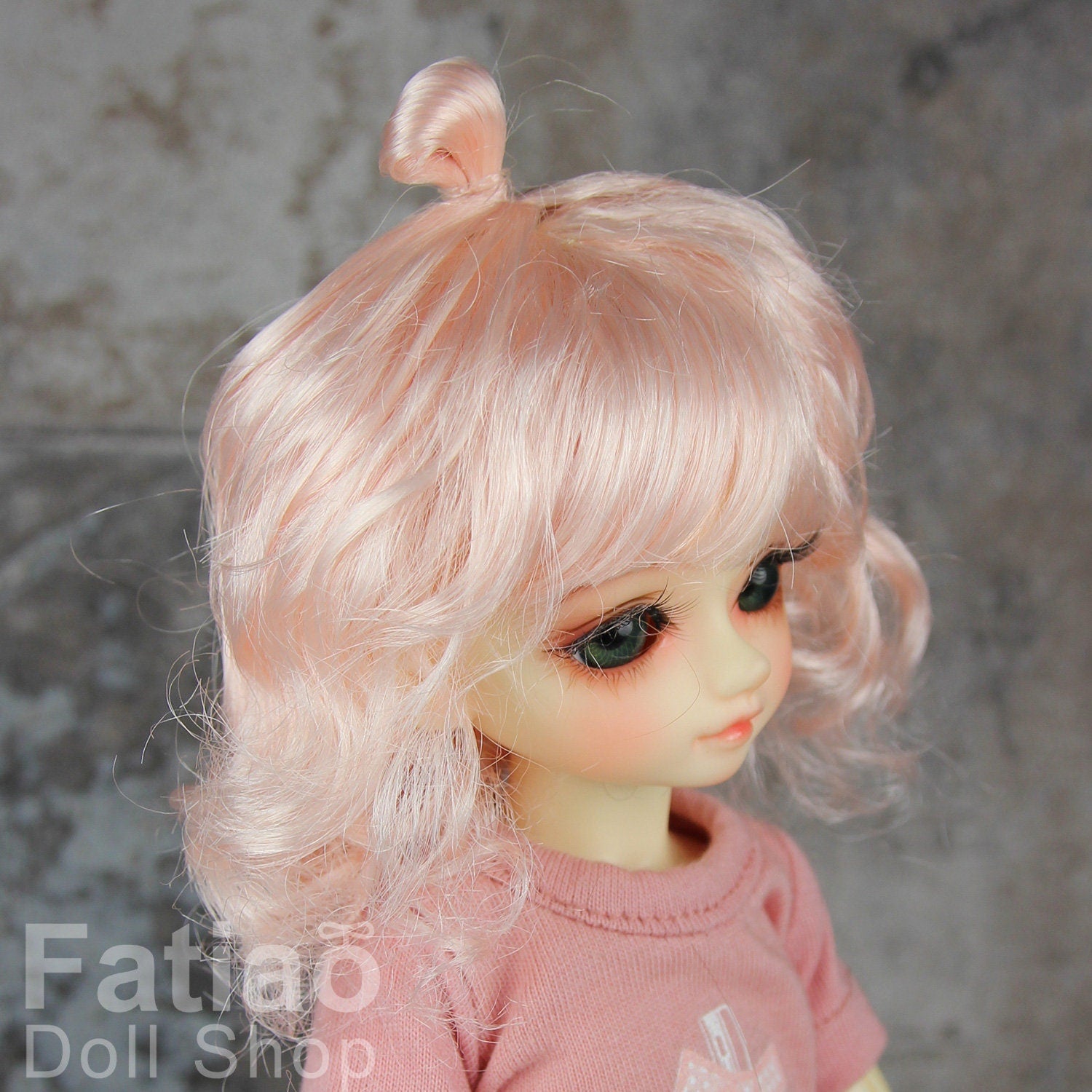 Fatiao - New Dolls Wig Dollfie Yo-SD 1/6 BJD 6-7" size - Light Pink