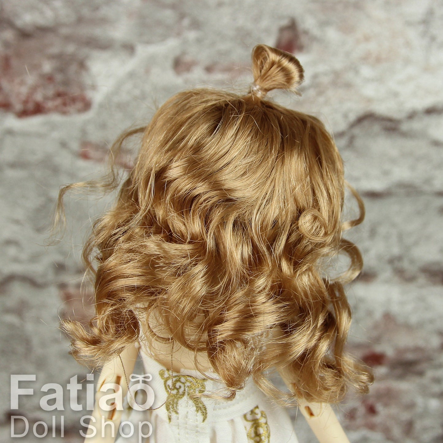 Fatiao - New Dollfie little pullip DAL Nendoroid BJD Dolls Wig - size 4-5" - Ocher