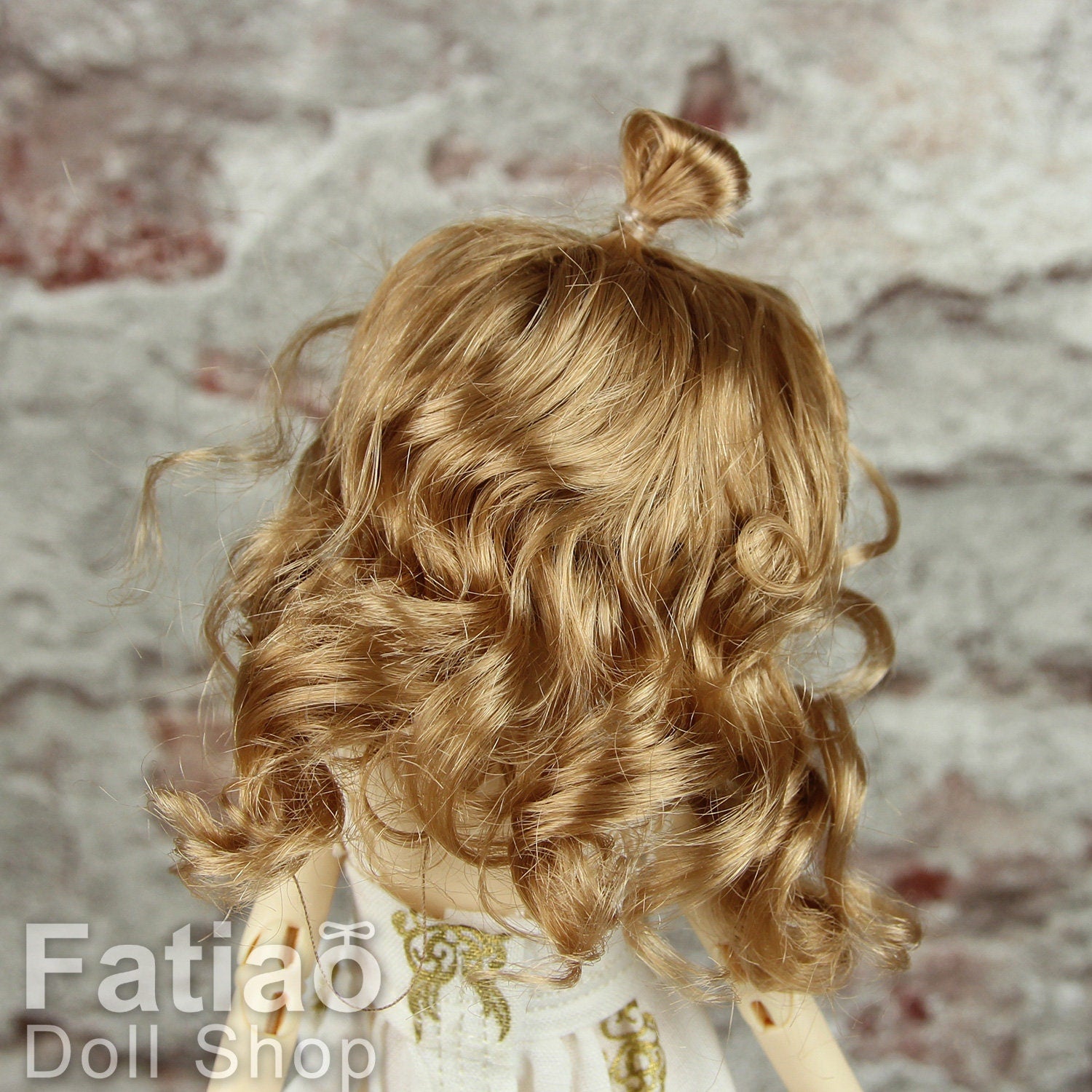 Fatiao - New Dollfie little pullip DAL Nendoroid BJD Dolls Wig - size 4-5" - Ocher