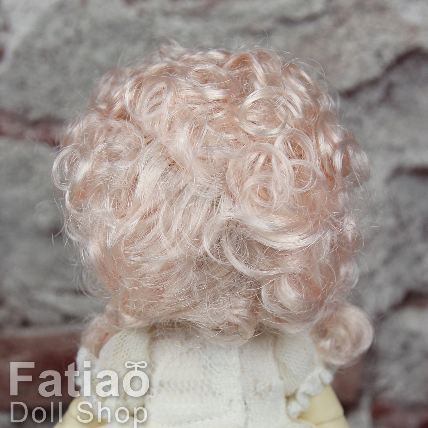 Fatiao - BJD Dollfie Lati Yellow Pukifee 5-6" Angel Doll Wig - Light Pink