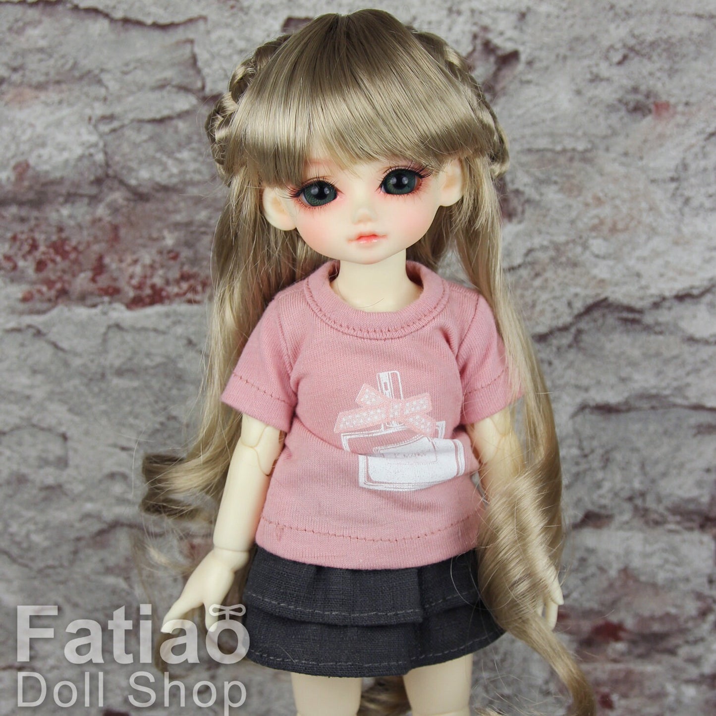 Fatiao - New Dolls Wig Dollfie Yo-SD 1/6 BJD 6-7" - Baby Brown