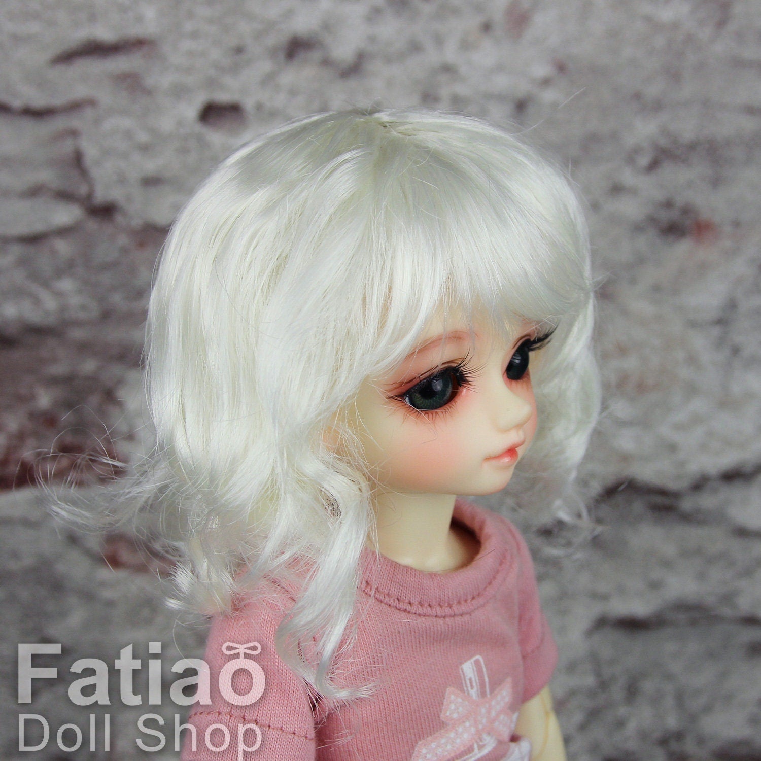 Fatiao - New Dollfie Yo-SD 1/6 BJD - Dolls Wig 6-7 inch - Milk Platinum