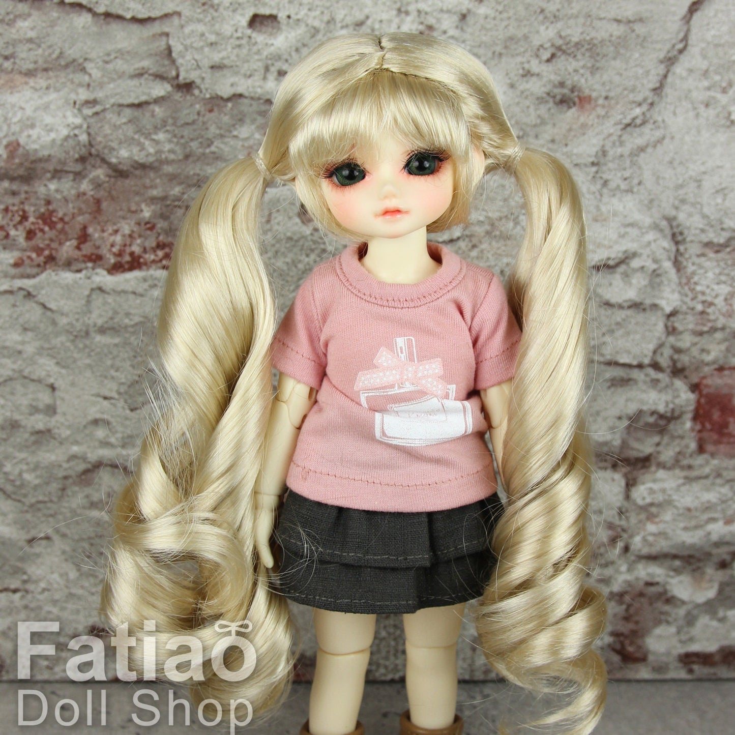 Fatiao - New Dolls Wig Dollfie Yo-SD 1/6 BJD 6-7" size Golden Blonde
