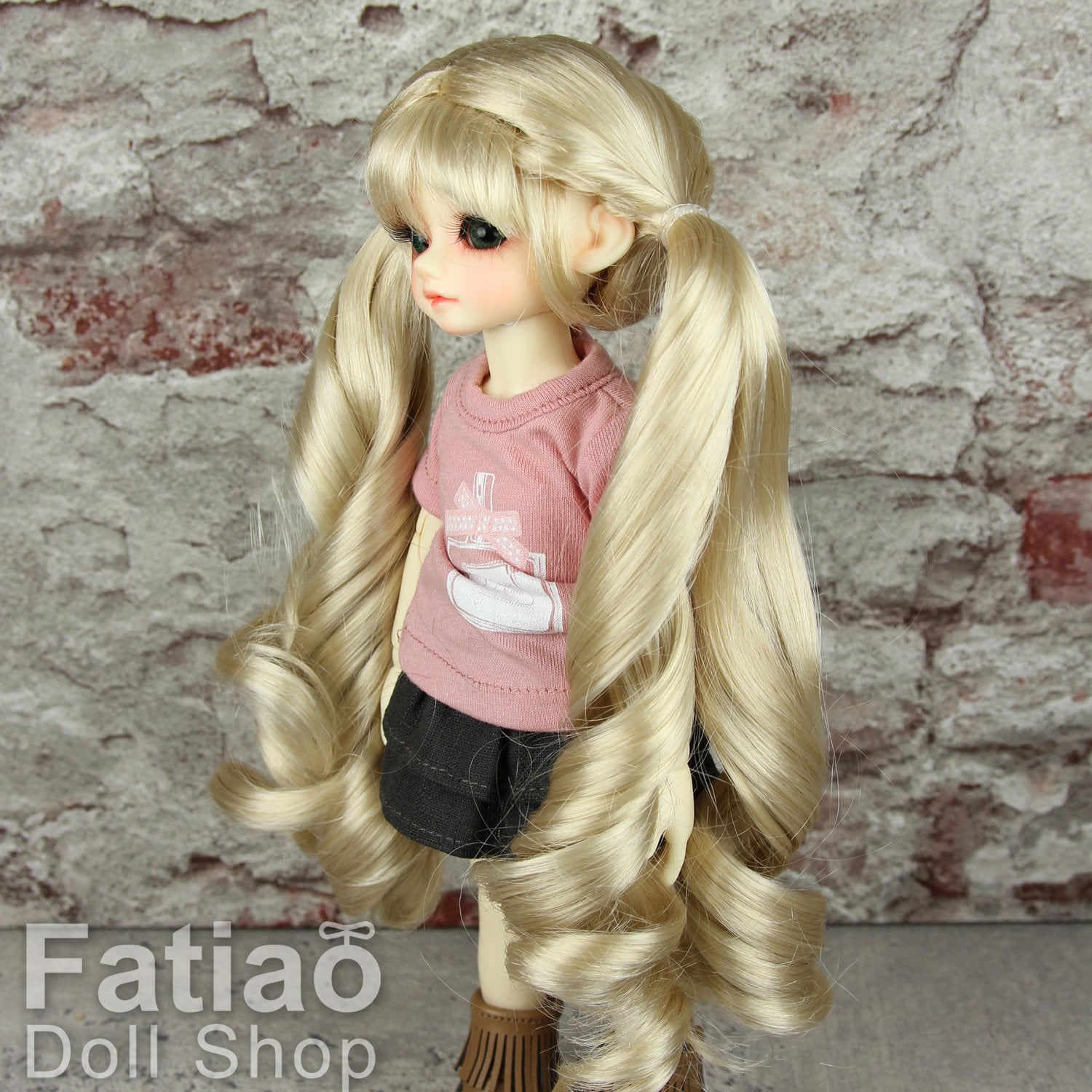 Fatiao - New Dolls Wig Dollfie Yo-SD 1/6 BJD 6-7" size Golden Blonde