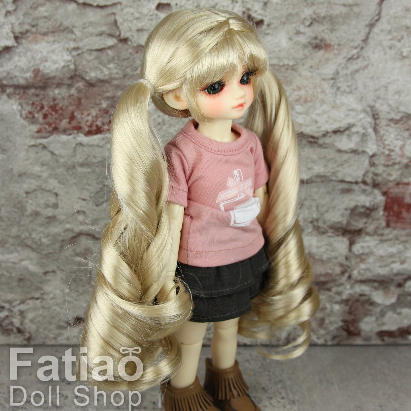 Fatiao - New Dolls Wig Dollfie Yo-SD 1/6 BJD 6-7" size Golden Blonde