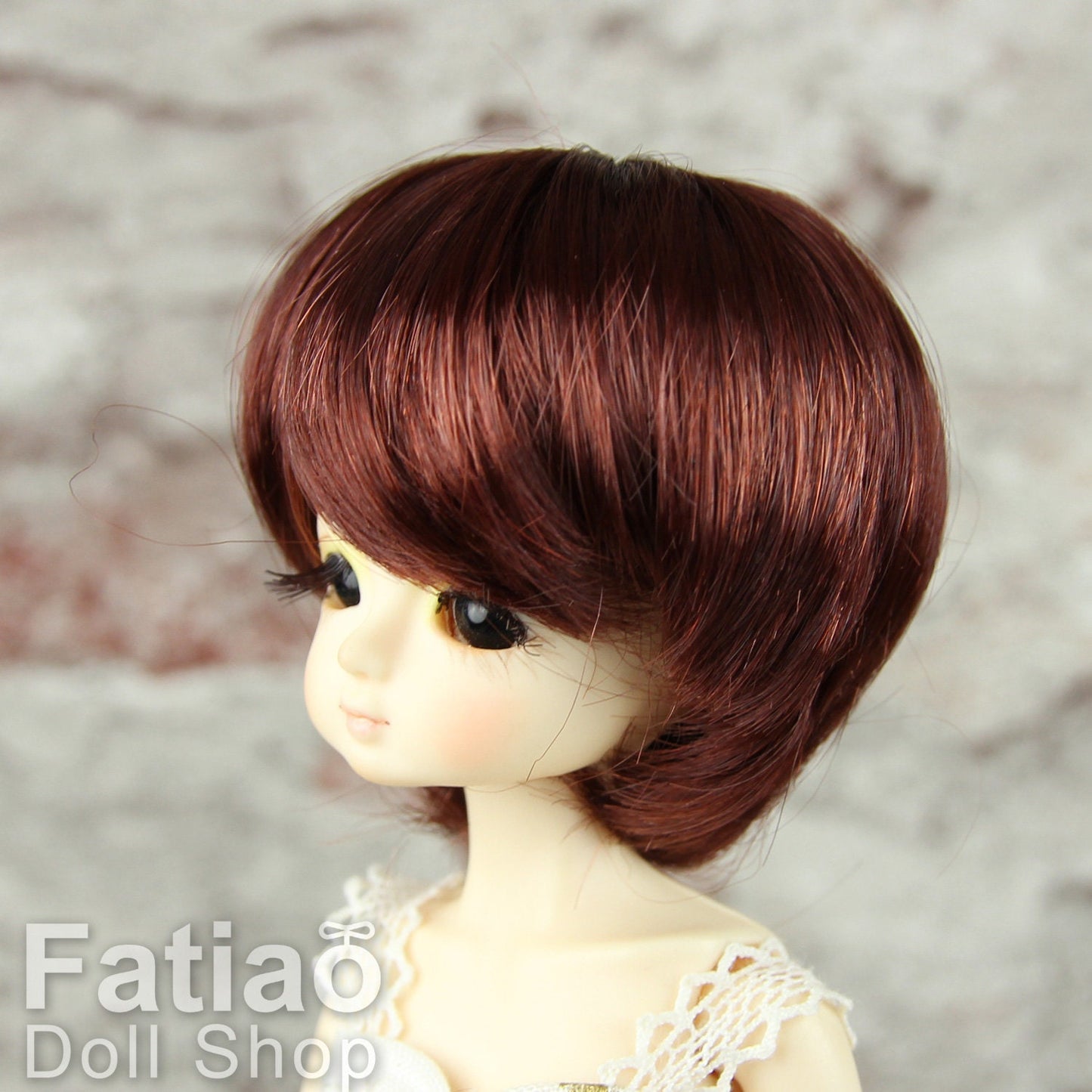Fatiao - New Dollfie little pullip DAL Nendoroid BJD Dolls Wig - size 4-5" - Chocolate