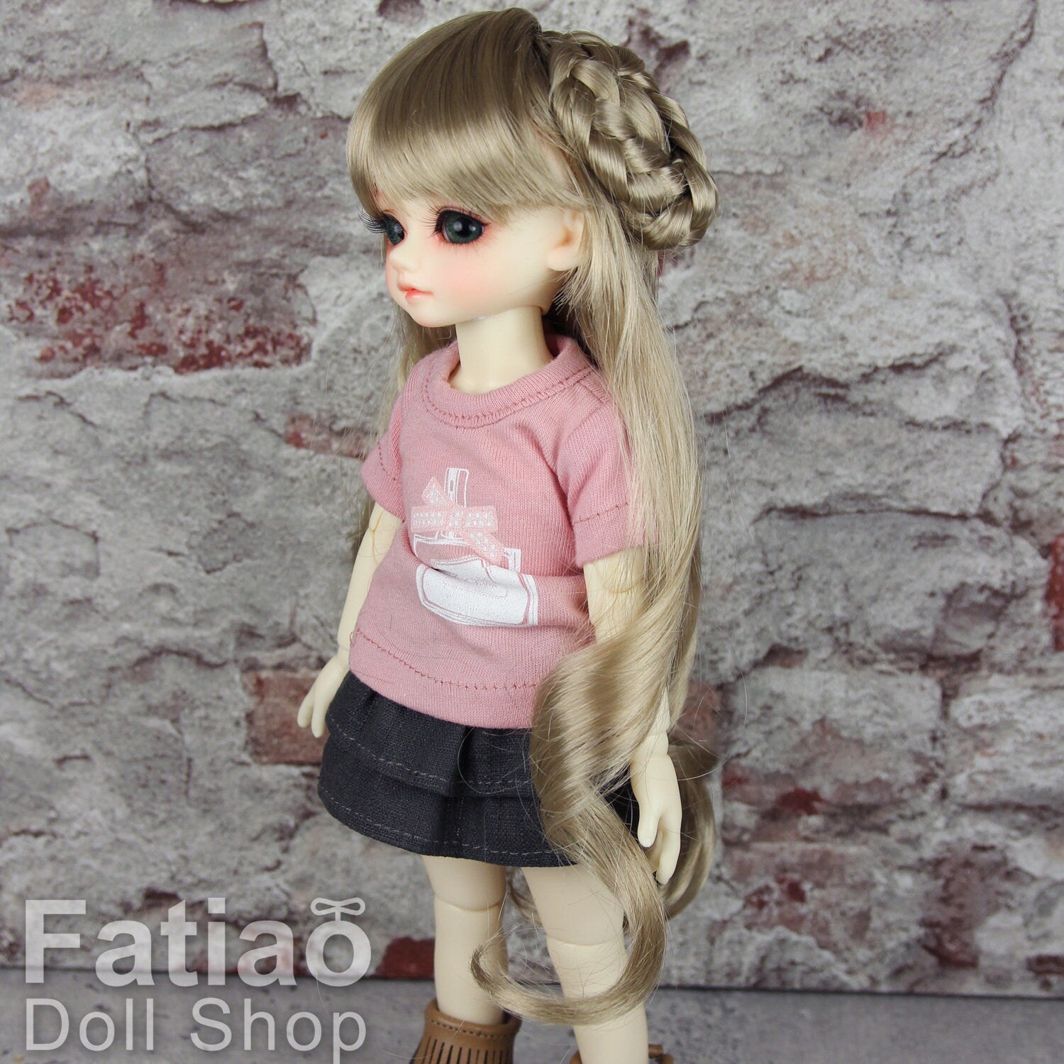 Fatiao - New Dolls Wig Dollfie Yo-SD 1/6 BJD 6-7" - Baby Brown