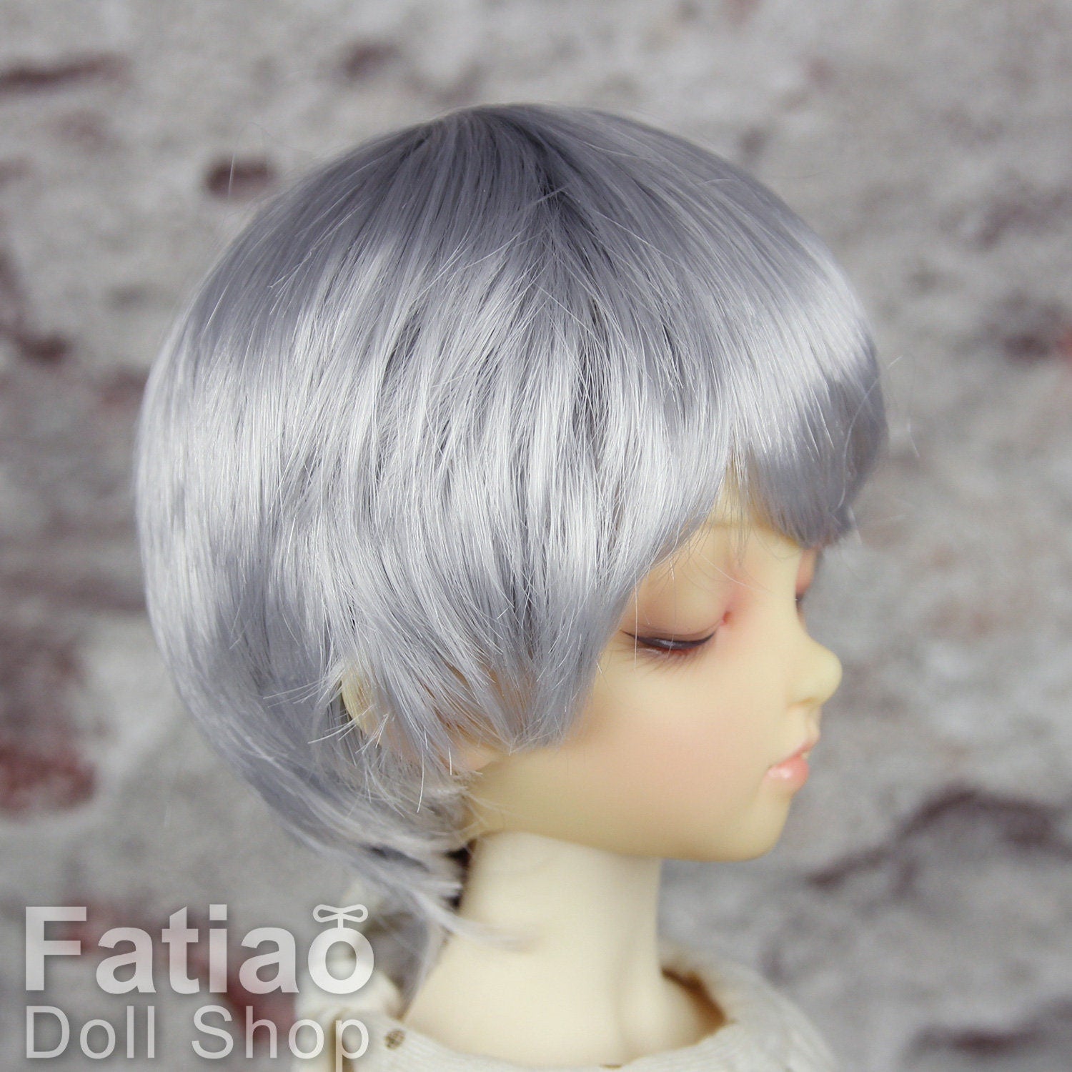 Fatiao - New Dollfie MSD Kaye Wiggs 1/4 BJD Size 7-8 inch Dolls Wig - Gray