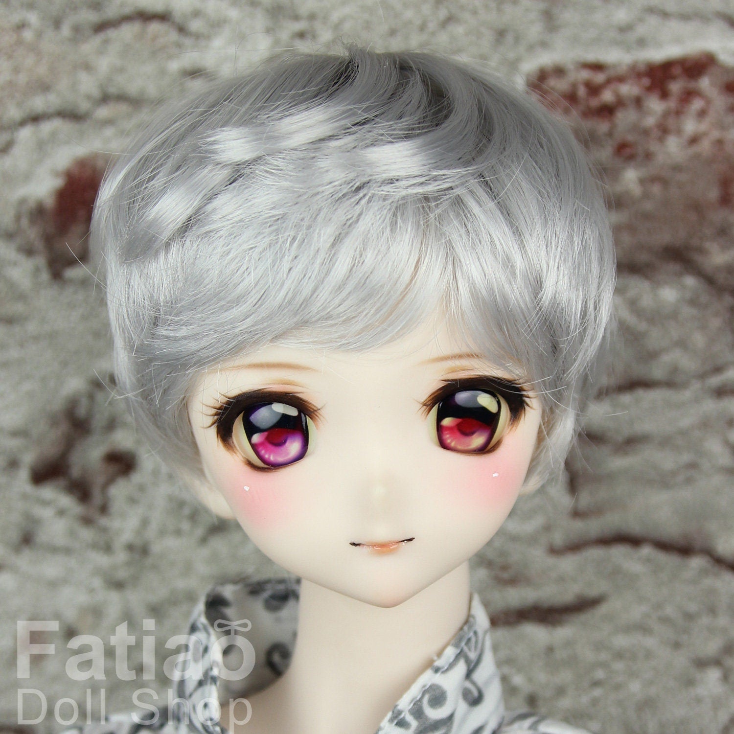 Fatiao - New Dollfie SD 1/3 BJD Dolls Wig size 8-9" - Silver gray