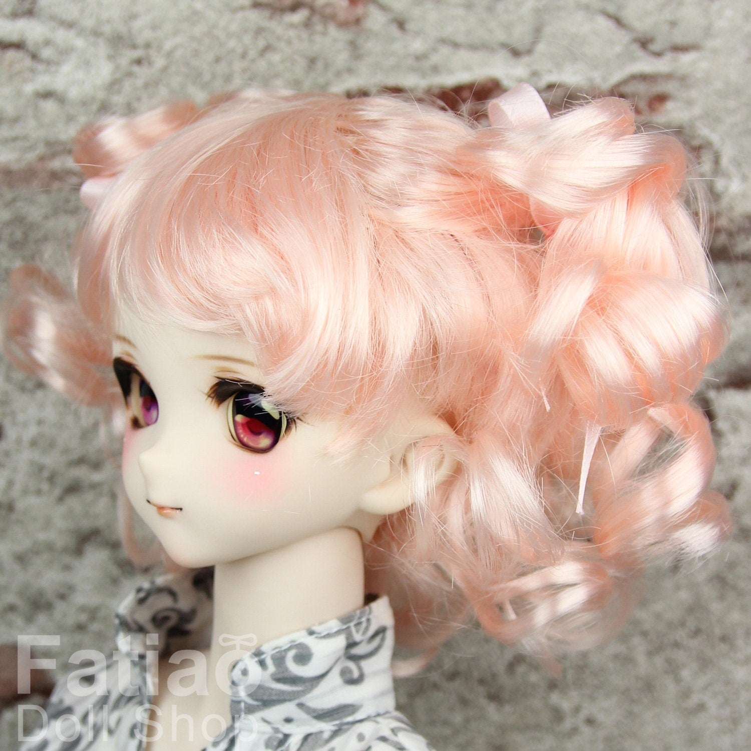 Fatiao - New Dollfie SD 1/3 BJD Dolls Wig size 8-9" - Light Pink