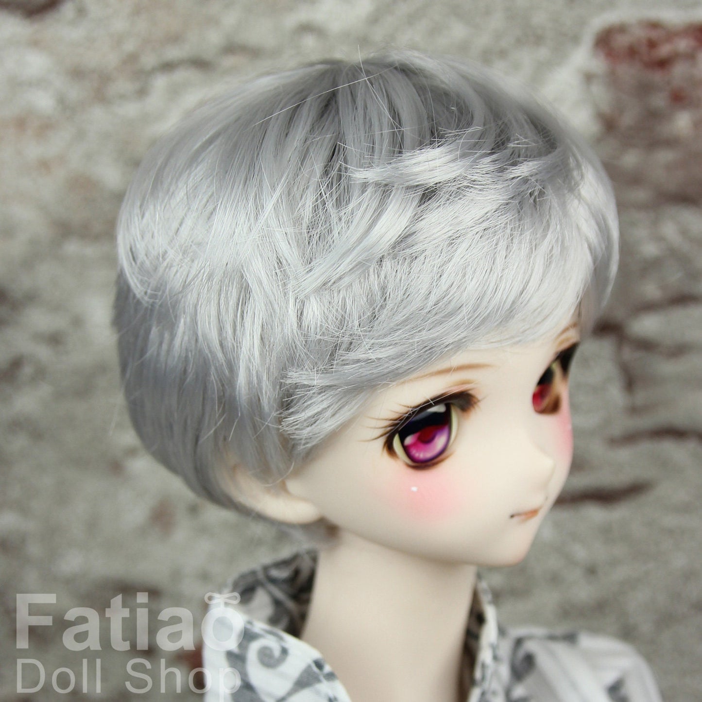 Fatiao - New Dollfie SD 1/3 BJD Dolls Wig size 8-9" - Silver gray