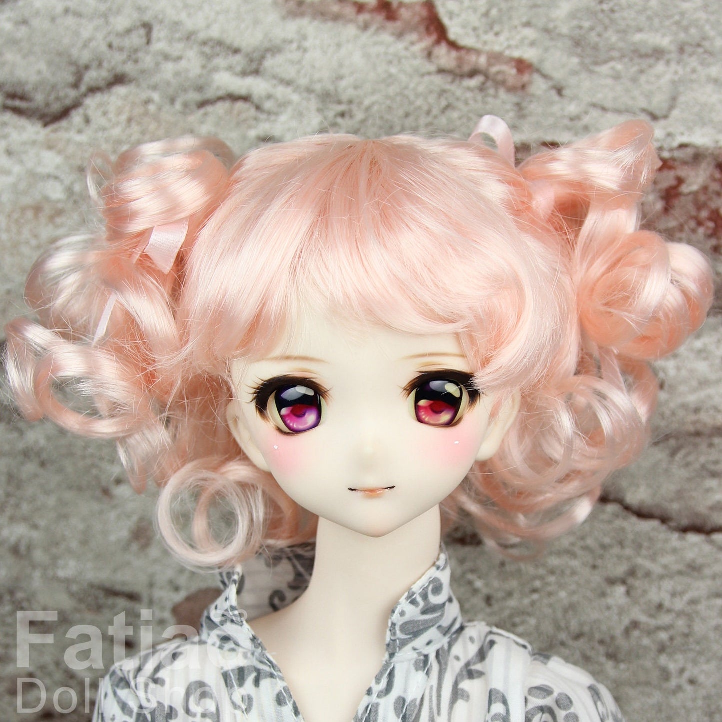 Fatiao - New Dollfie SD 1/3 BJD Dolls Wig size 8-9" - Light Pink
