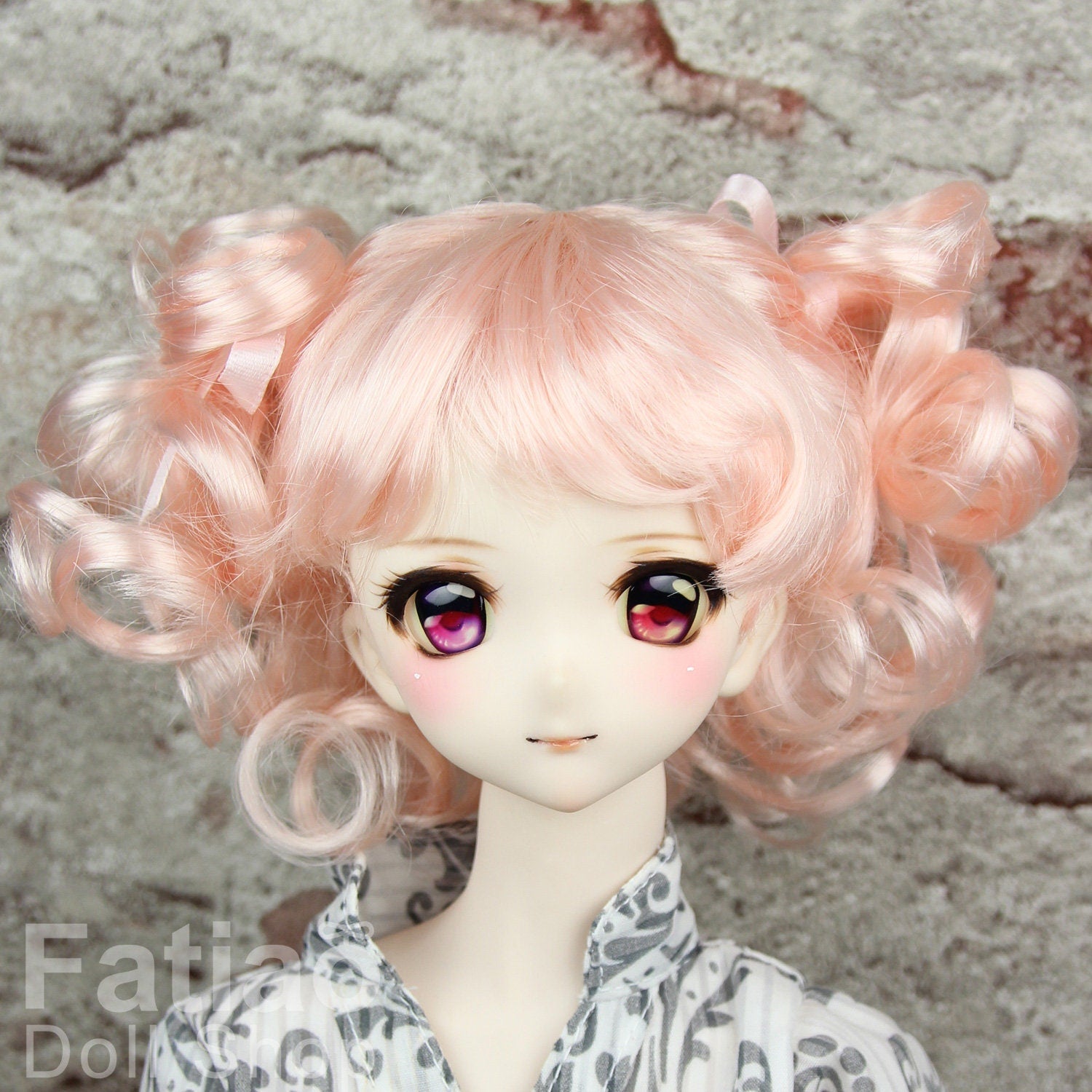 Fatiao - New Dollfie SD 1/3 BJD Dolls Wig size 8-9" - Light Pink