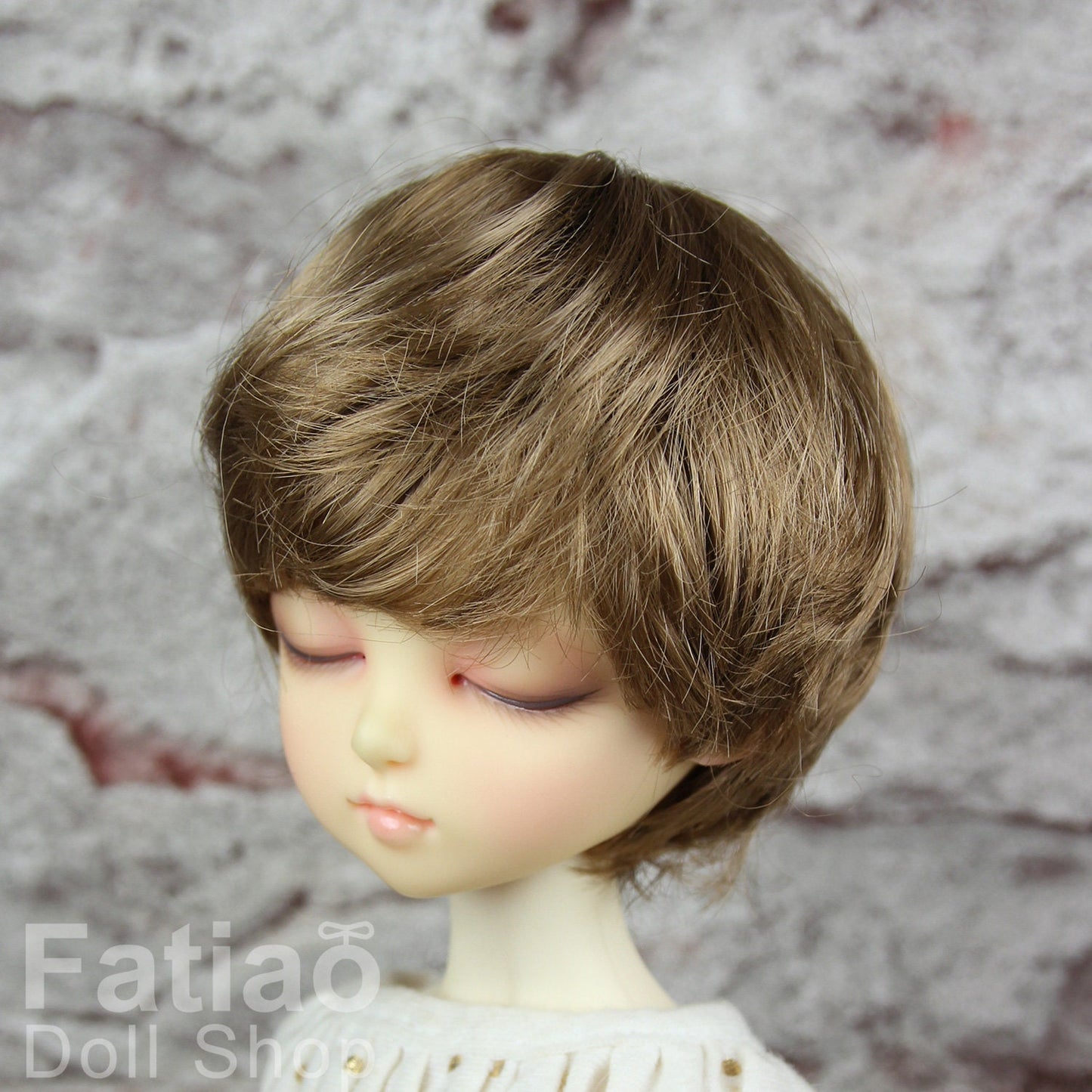 Fatiao - New Dollfie MSD Kaye Wiggs 1/4 BJD Size 7-8 inch Dolls Wig - Latte