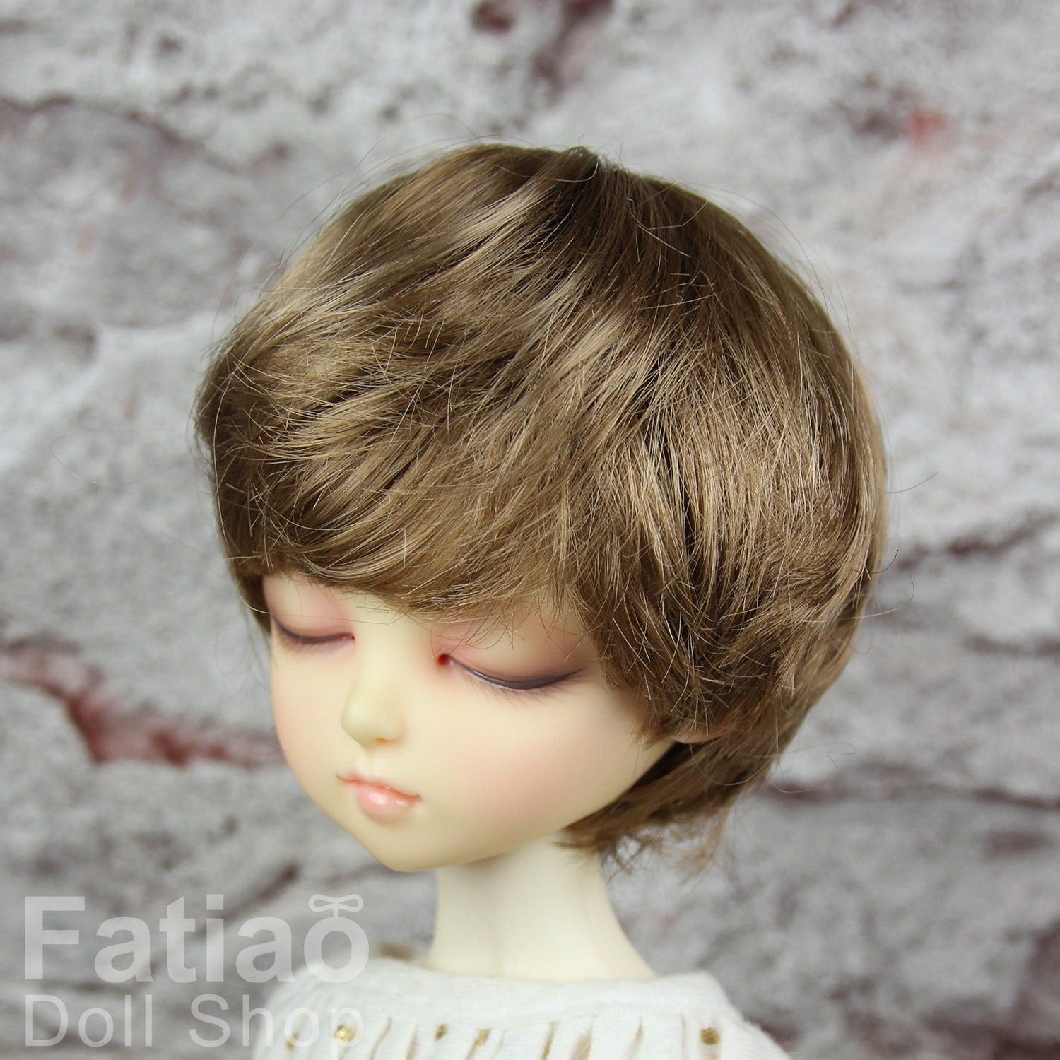 Fatiao - New Dollfie MSD Kaye Wiggs 1/4 BJD Size 7-8 inch Dolls Wig - Latte