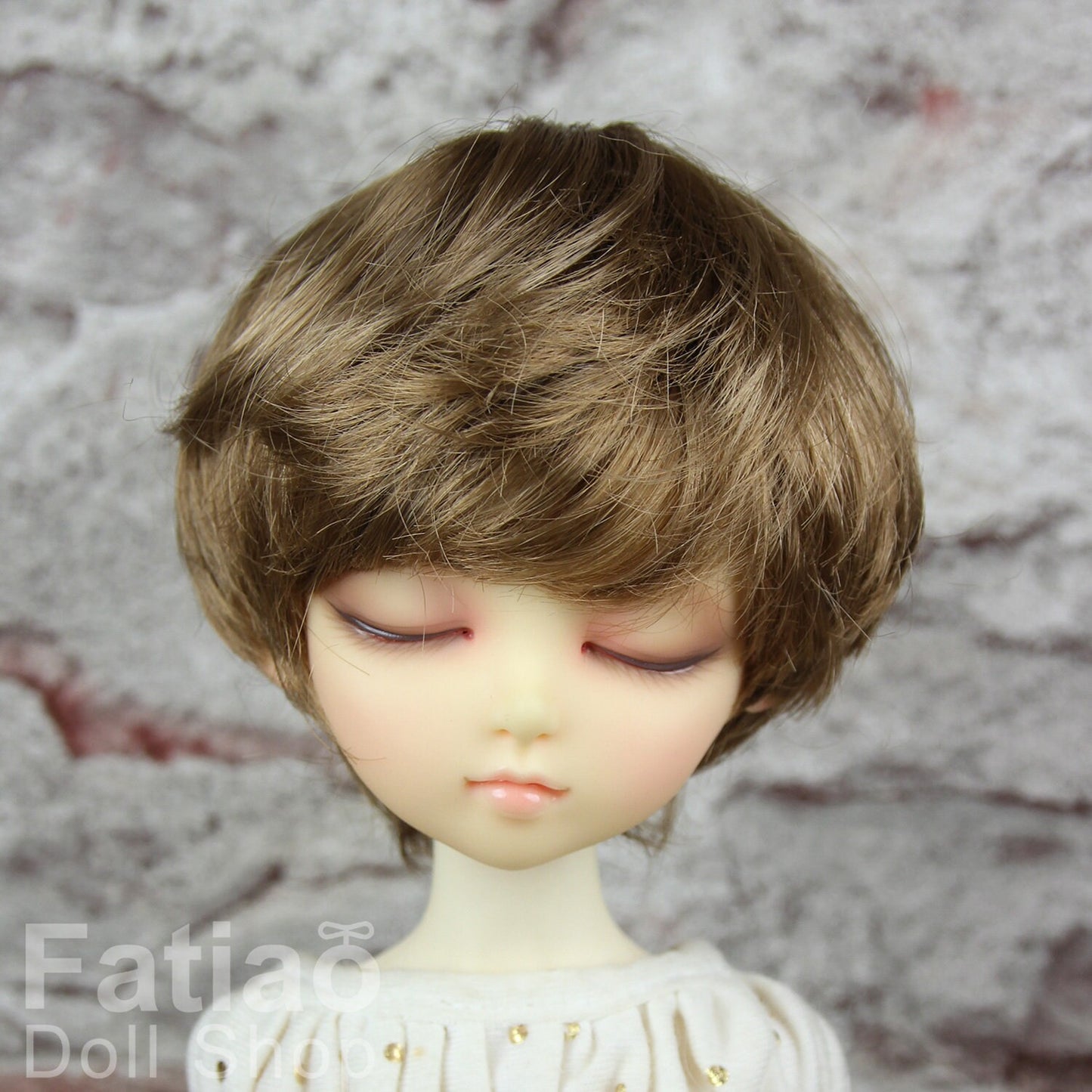 Fatiao - New Dollfie MSD Kaye Wiggs 1/4 BJD Size 7-8 inch Dolls Wig - Latte