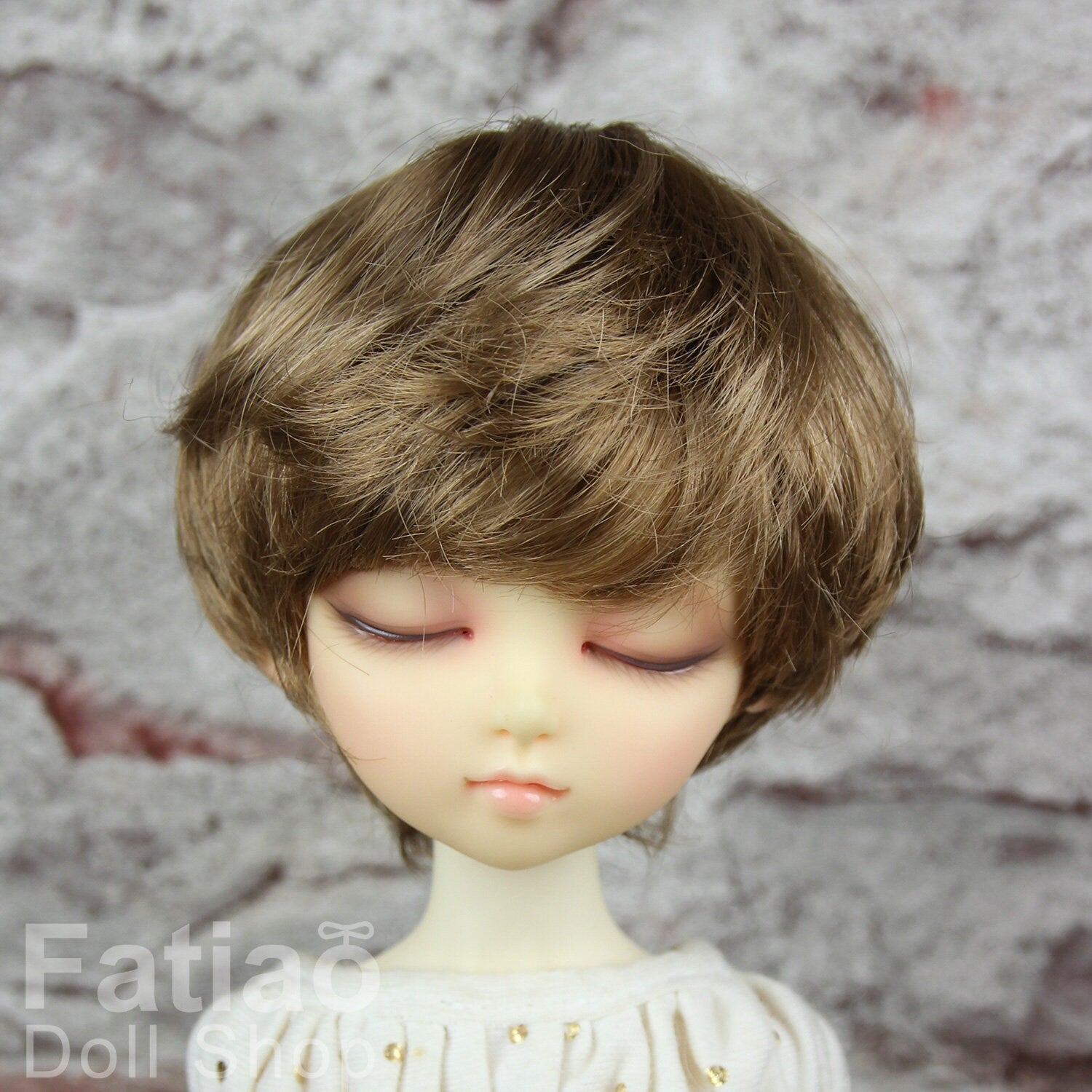 Fatiao - New Dollfie MSD Kaye Wiggs 1/4 BJD Size 7-8 inch Dolls Wig - Latte
