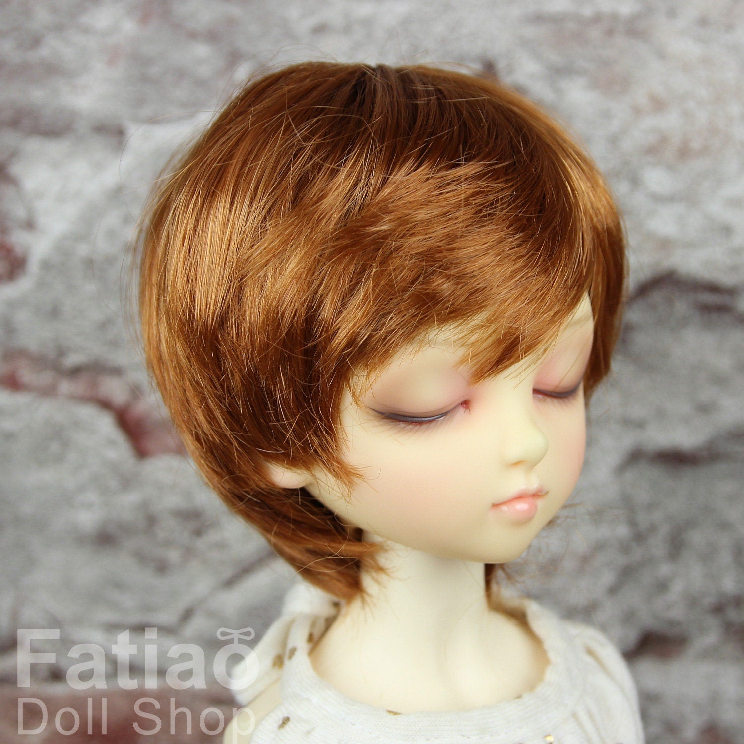 Fatiao - New Dollfie MSD Kaye Wiggs 1/4 BJD Size 7-8 inch Dolls Wig - Caramel