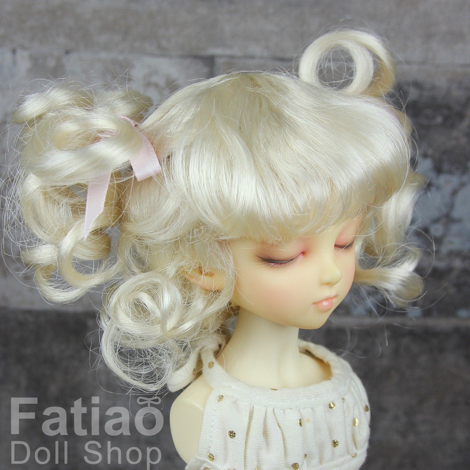 Fatiao - New Dollfie MSD Kaye Wiggs 1/4 BJD Size 7-8 inch - Blonde Dolls Wig