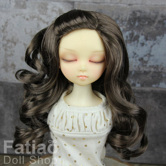Fatiao - New Dollfie MSD Kaye Wiggs little darling doll 1/4 BJD Size 7-8 inch Dolls Wig - umber