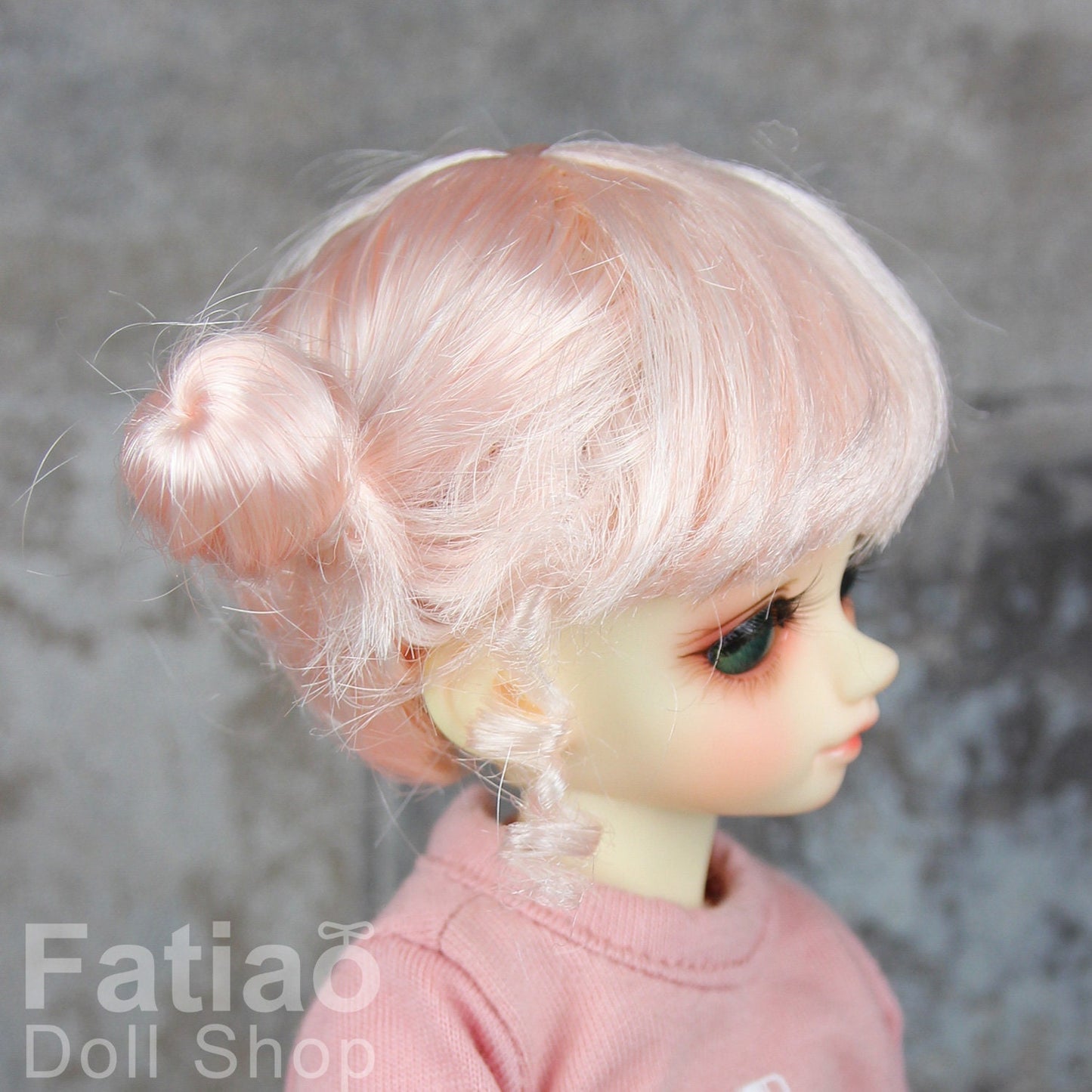 Fatiao - New Dolls Wig Dollfie Yo-SD 1/6 BJD 6-7" size - Light Pink