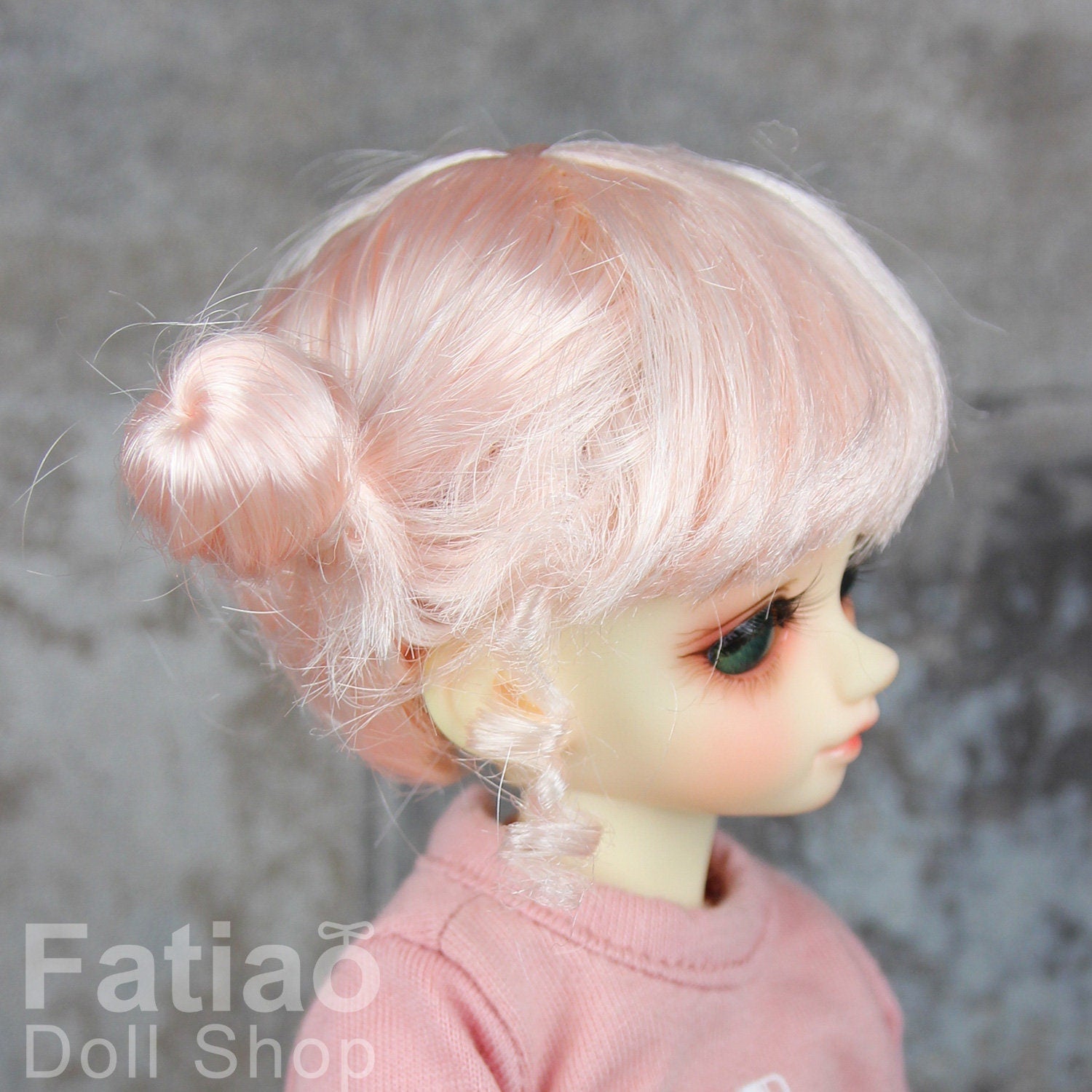 Fatiao - New Dolls Wig Dollfie Yo-SD 1/6 BJD 6-7" size - Light Pink