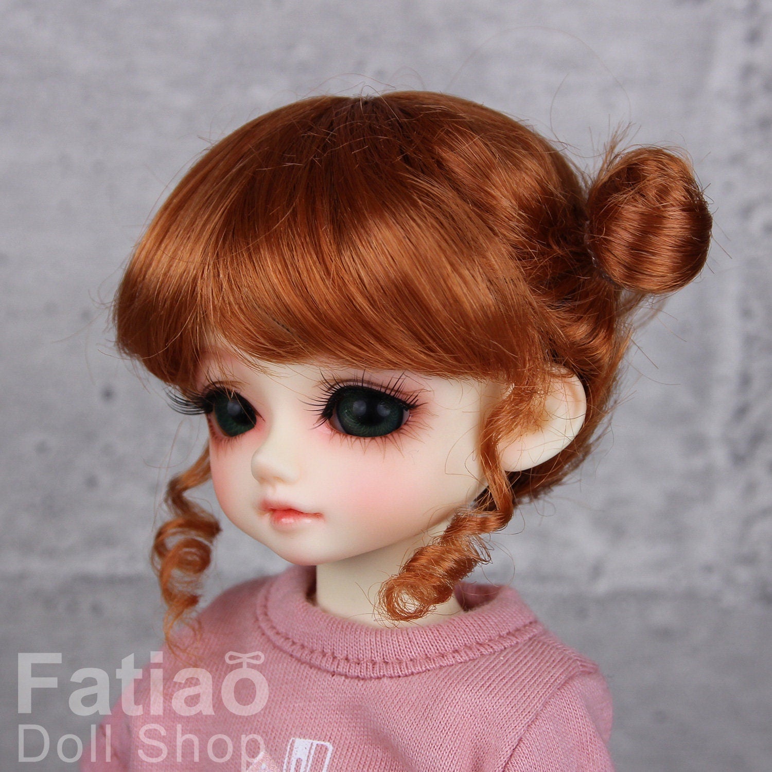 Fatiao - New Dolls Wig Dollfie Yo-SD 1/6 BJD 6-7" size - red orange