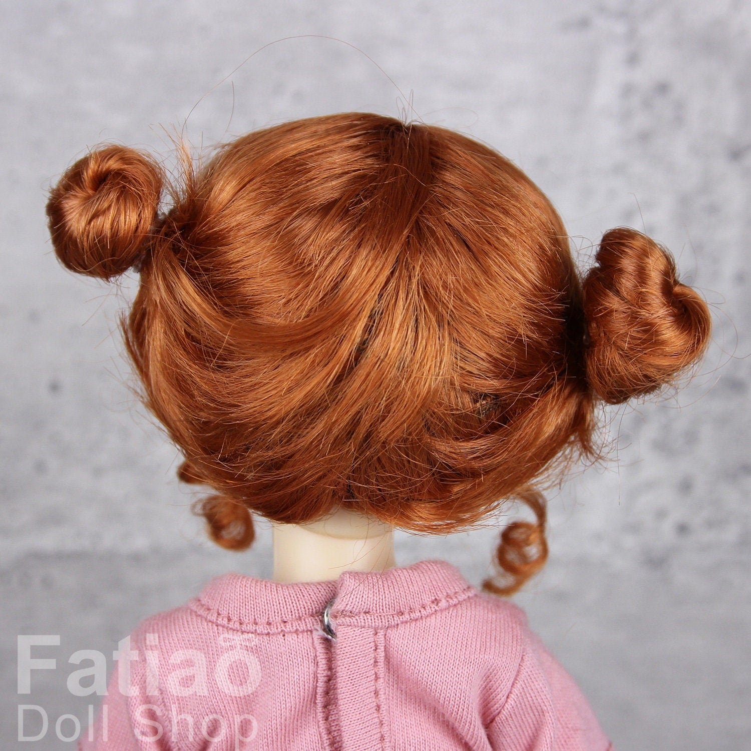 Fatiao - New Dolls Wig Dollfie Yo-SD 1/6 BJD 6-7" size - red orange