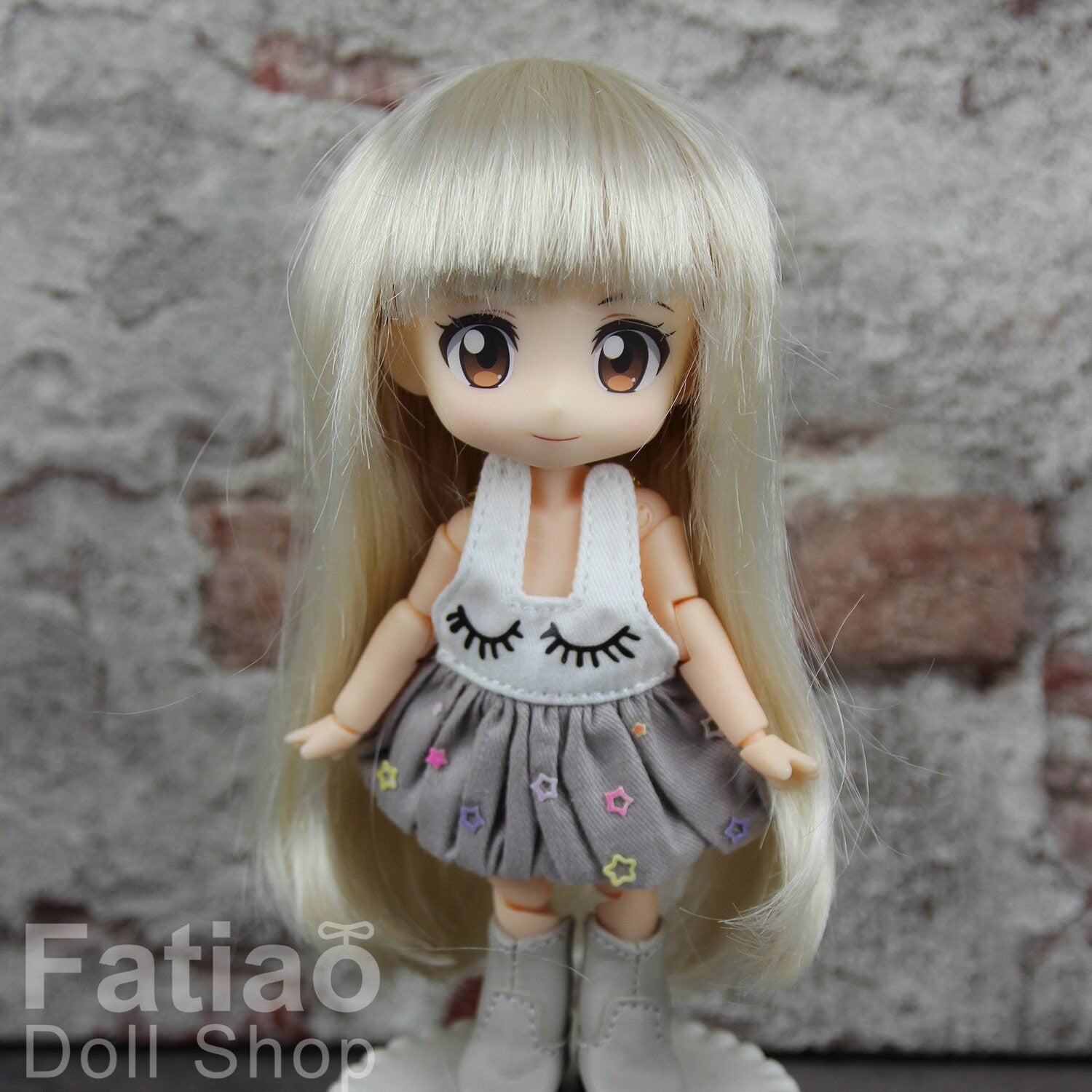 Fatiao - New Dollfie BJD Nendoroid / Little Dal Pullip / Dolls Wig - size 4-5" - Blonde