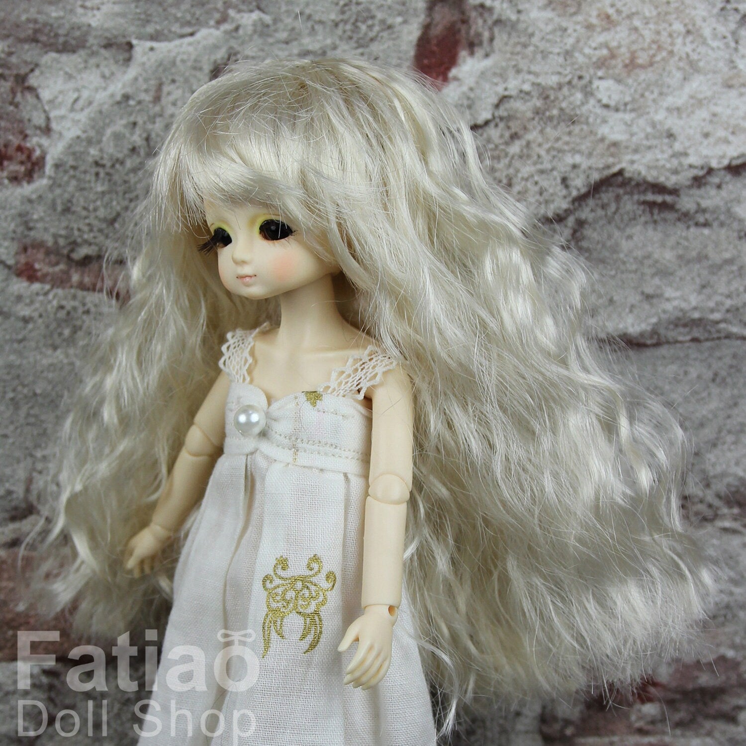 Fatiao - New Dollfie little pullip DAL Nendoroid BJD Dolls Wig - size 4-5" - Blonde
