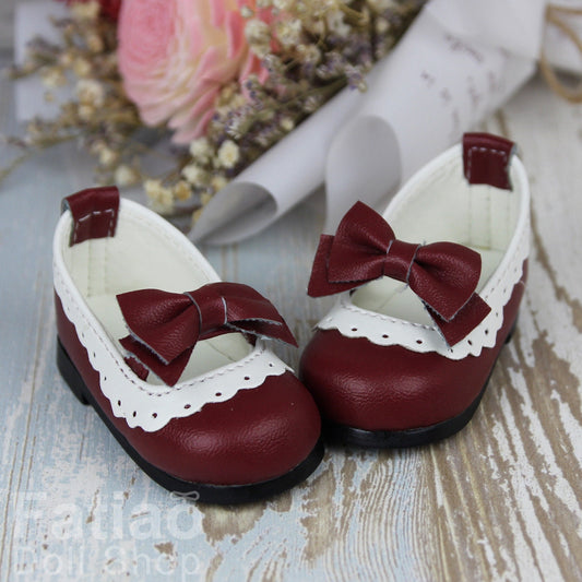 Fatiao - New 1/4 BJD MSD Dollfie Dolls Mary Jane Shoes - Red (Size 5.5cm)