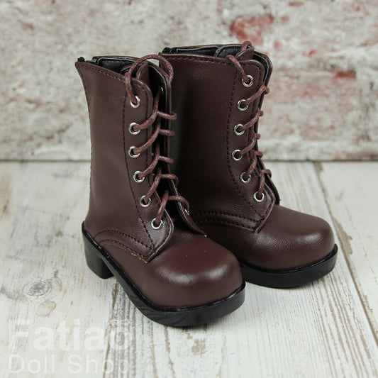 Fatiao - New 1/3 BJD Dollfie DD Dolls Shoes Boots - Dark Brown (Size 6.5cm)