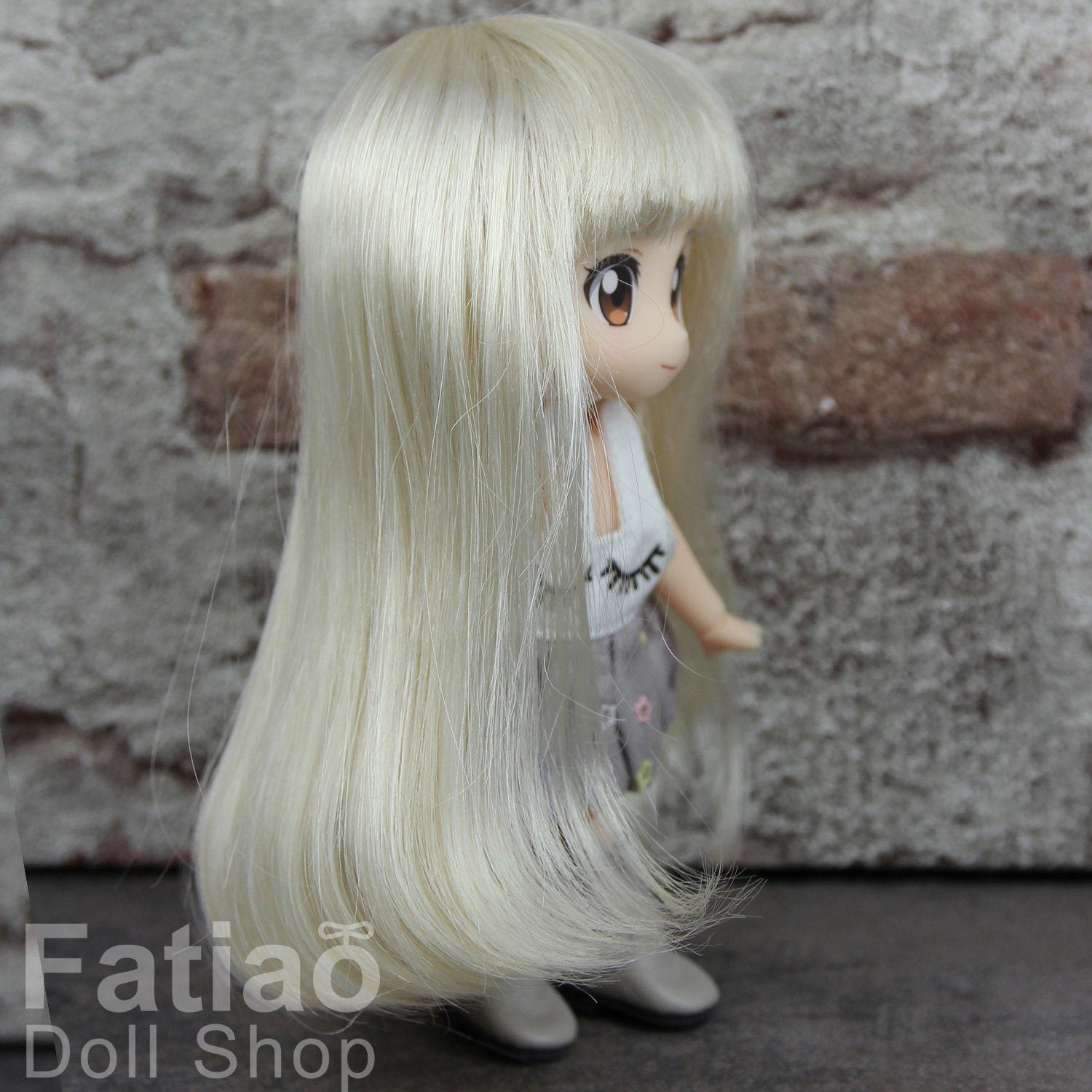 Fatiao - New Dollfie BJD Nendoroid / Little Dal Pullip / Dolls Wig - size 4-5" - Blonde