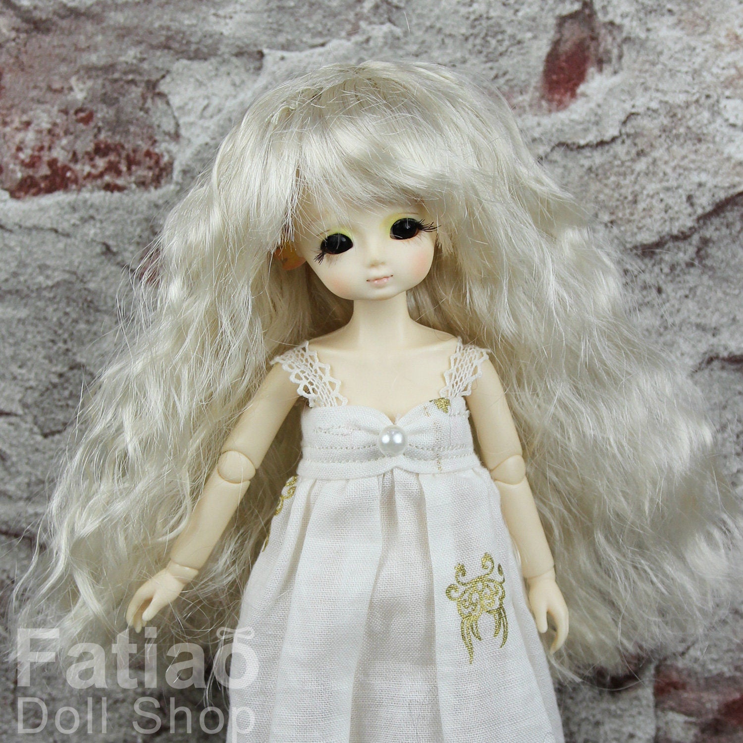 Fatiao - New Dollfie little pullip DAL Nendoroid BJD Dolls Wig - size 4-5" - Blonde