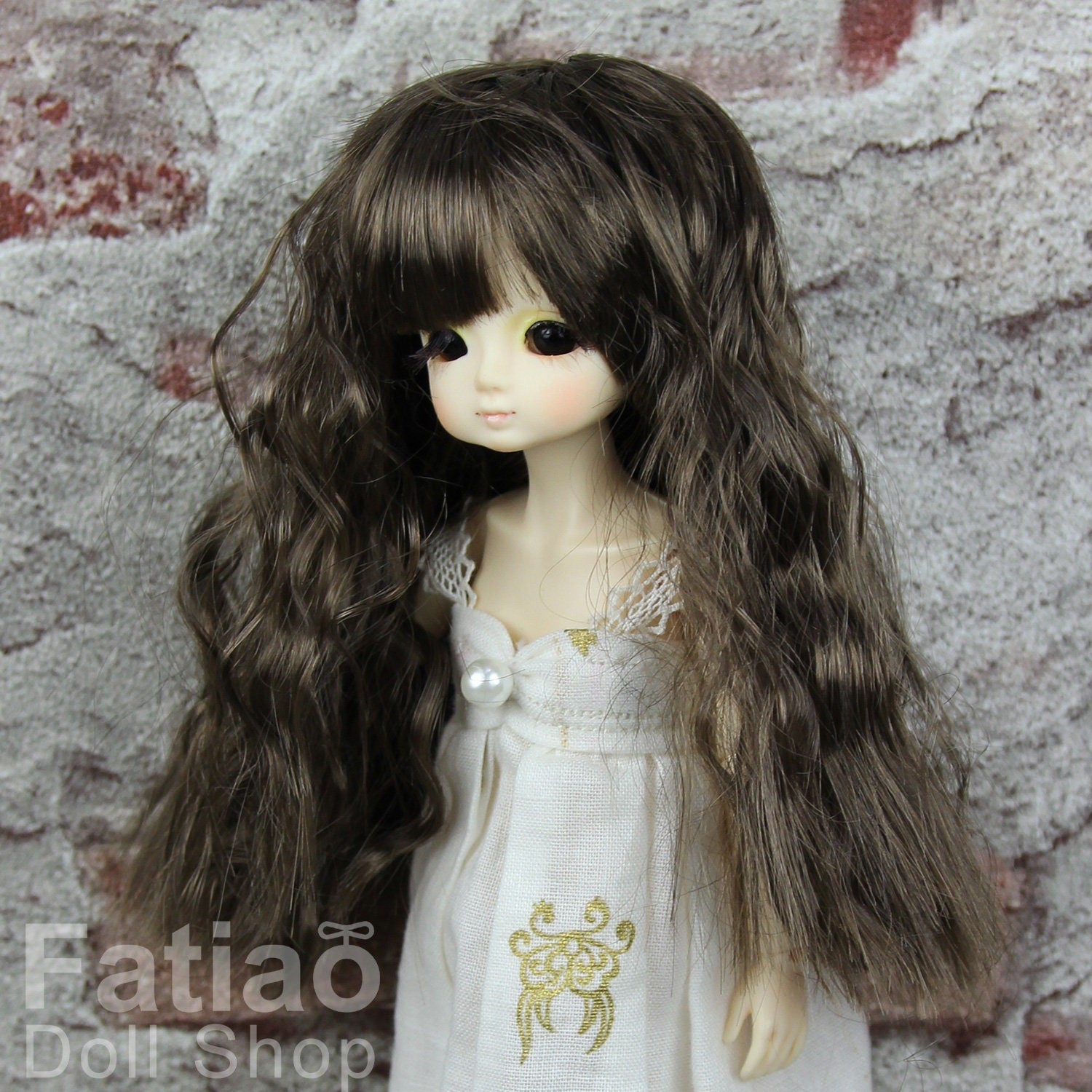 Fatiao - New Dollfie little pullip DAL Nendoroid BJD Dolls Wig - size 4-5" - umber