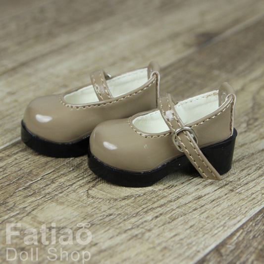 Fatiao - New Dollfie Yo-SD 1/6 BJD Doll High Heeled Shoes - Khaki (Size 4.5cm)