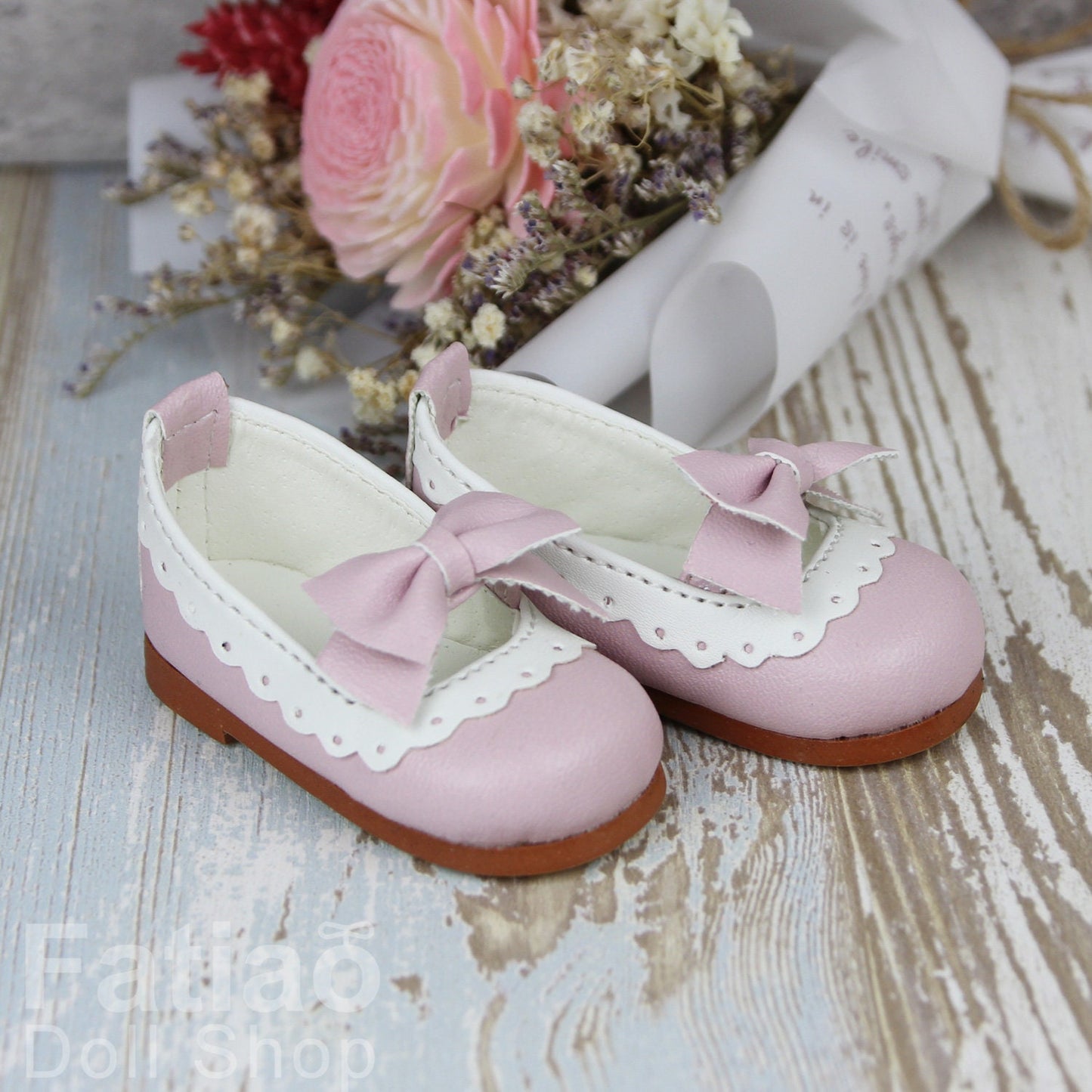 Fatiao - New 1/4 BJD MSD Dollfie Dolls Mary Jane Shoes - Pink (Size 5.5cm)