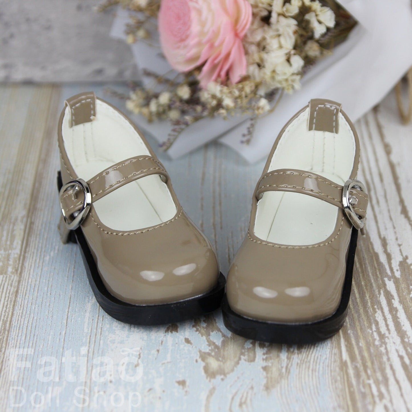 Fatiao - New 1/3 BJD Dollfie Dolls Mary Jane Shoes - Khaki (Size 6.5cm)