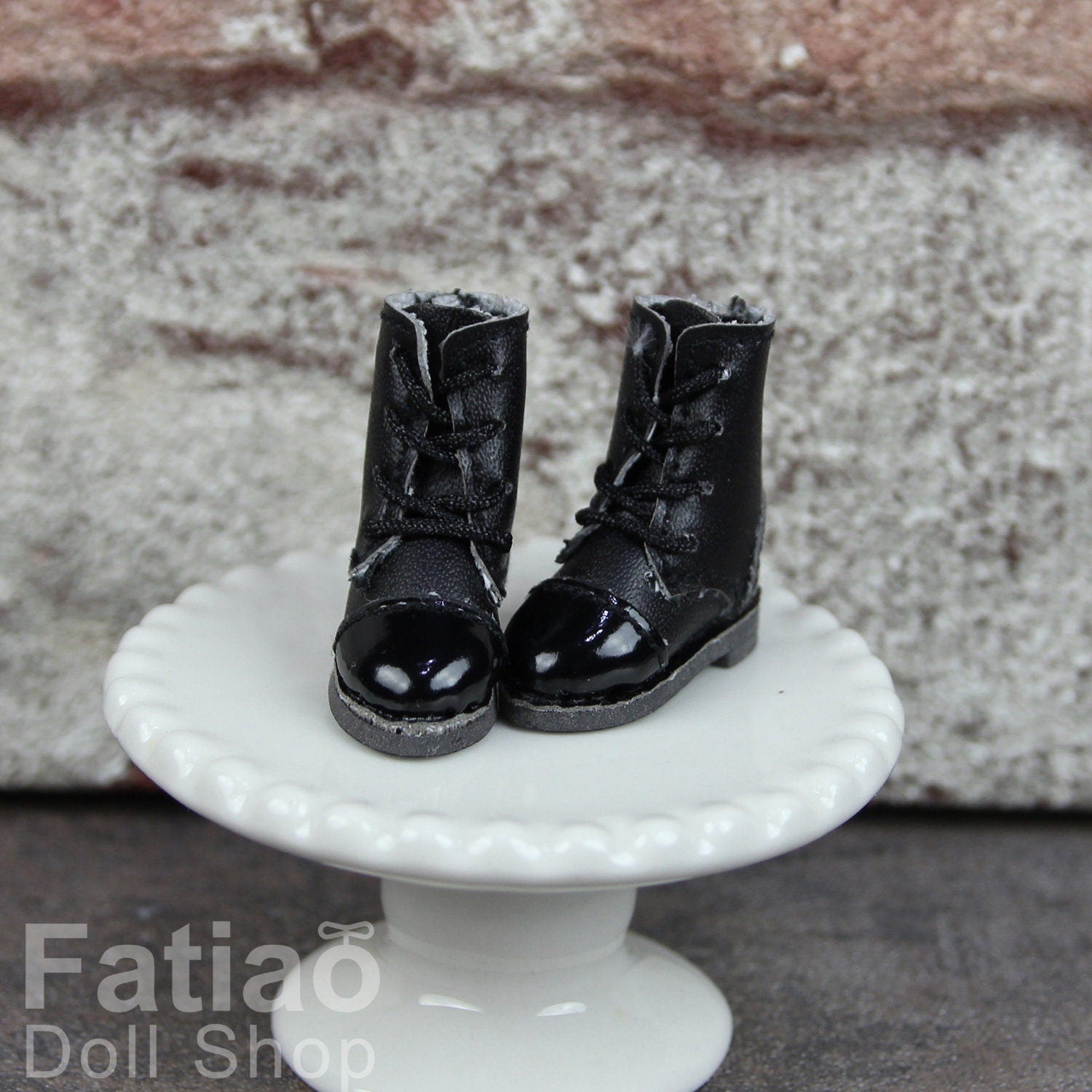Fatiao - New OB11 Obitsu 11 Cu-poche 1/12 BJD Nendoroid GSC Blythe OB22 pullip doll Lace-up boots shoes