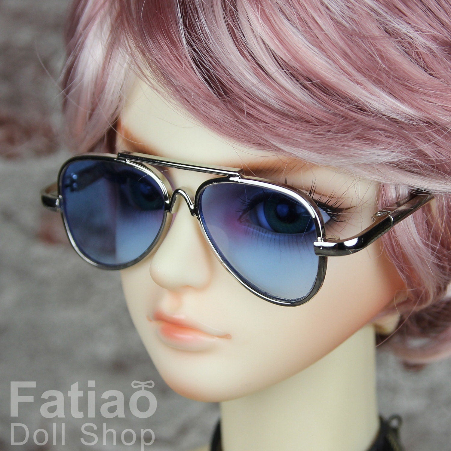 New fashion Dolls Sun Glasses fit 1/3 BJD SD Super Dollfie Silver Blue