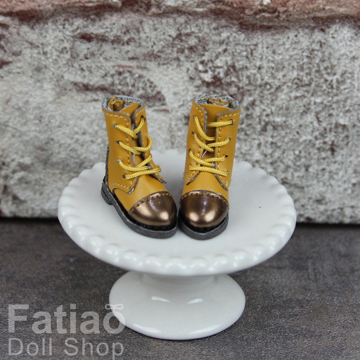 Fatiao - New OB11 Obitsu 11 Cu-poche 1/12 BJD Nendoroid GSC Blythe OB22 pullip doll Lace-up boots shoes