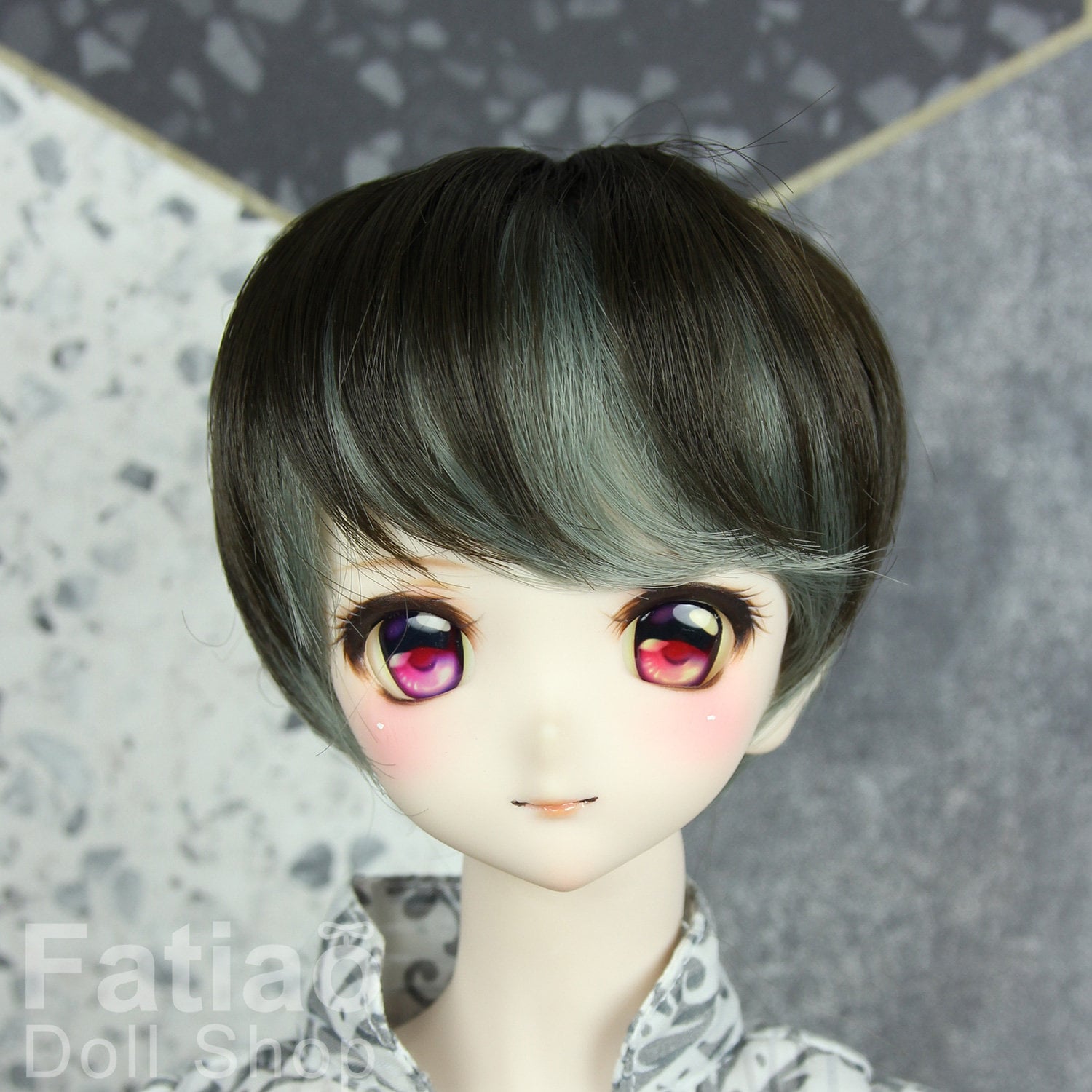 Fatiao - New Dollfie SD 1/3 BJD DD Dolls short Wig size 8-9" - Black forest