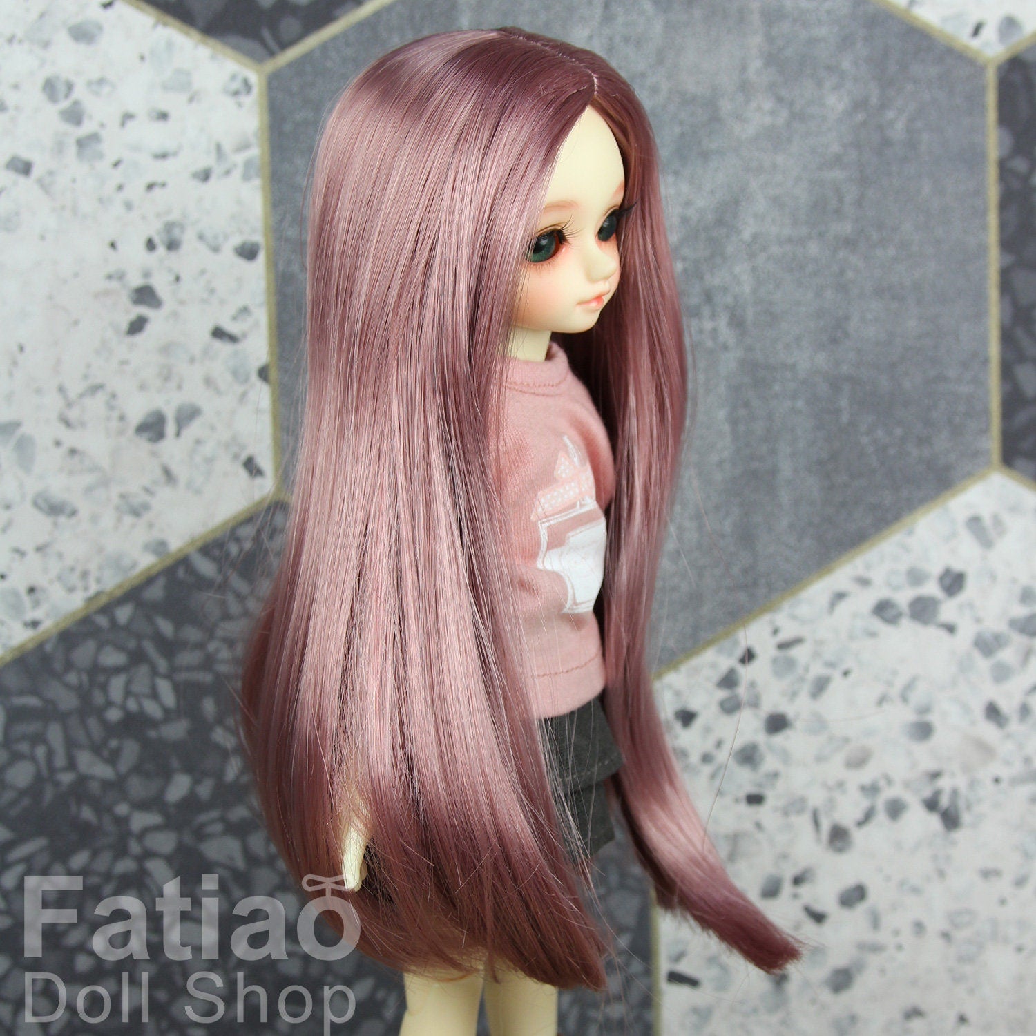 Fatiao - New Dolls Wig Dollfie Yo-SD 1/6 BJD 6-7" size - Deep Pink
