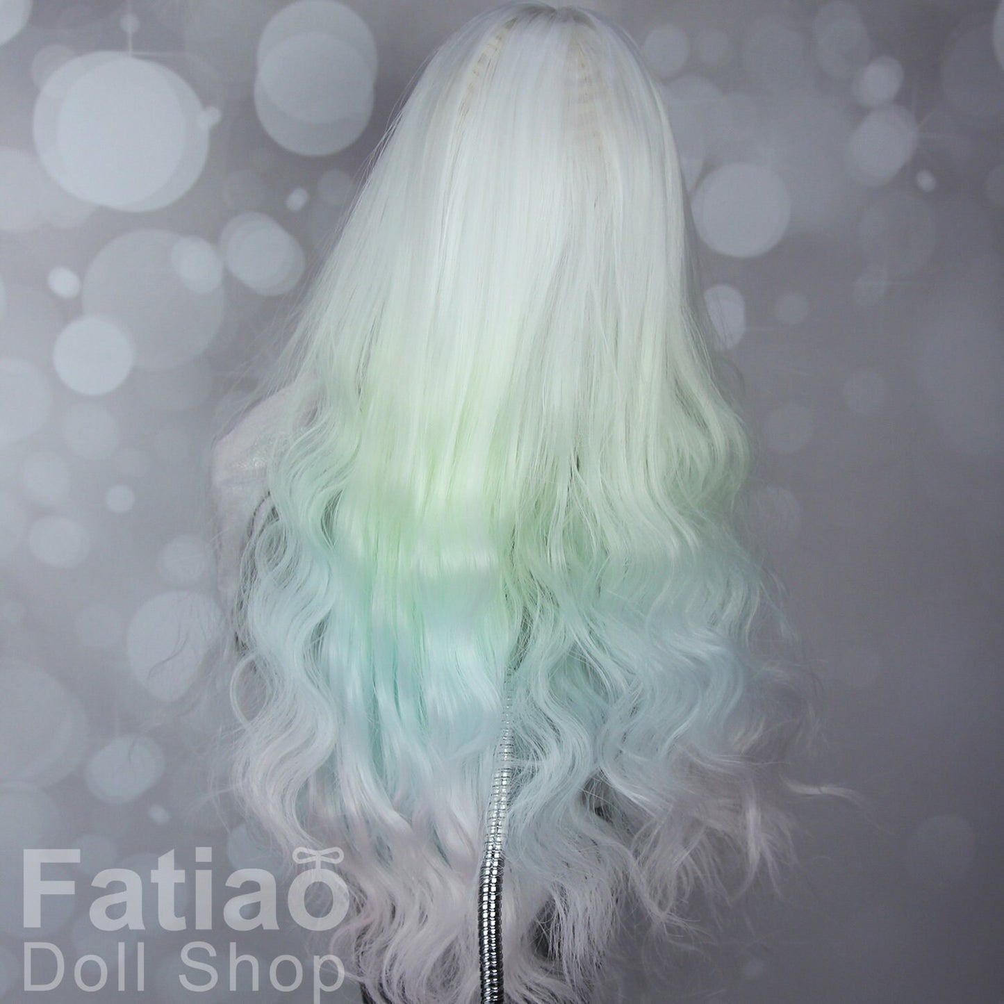 Fatiao - New Dollfie SD 1/3 BJD DD Dolls Long curly Wig size 8-9" - Gradient marshmallow