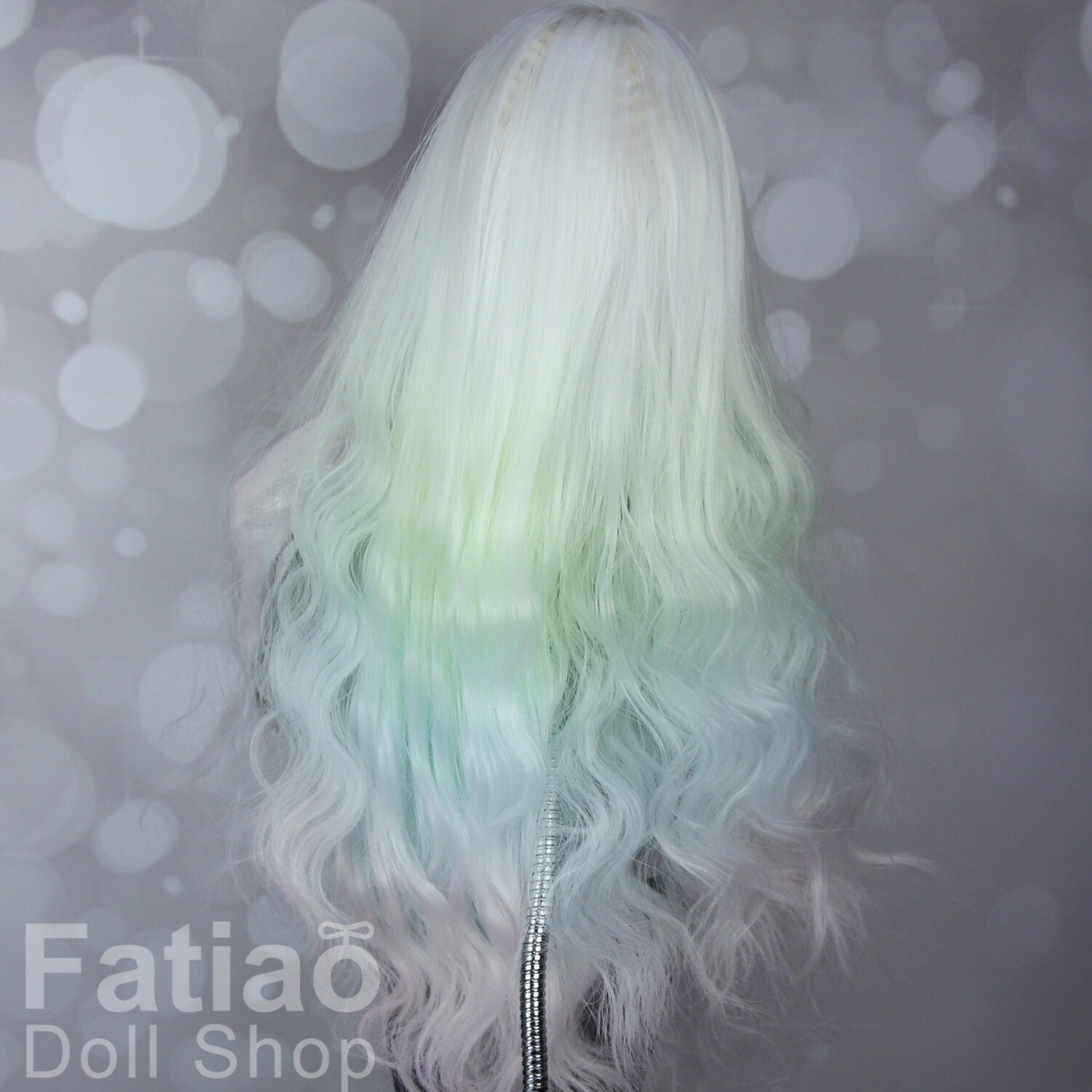 Fatiao - New Dollfie SD 1/3 BJD DD Dolls Long curly Wig size 8-9" - Gradient marshmallow