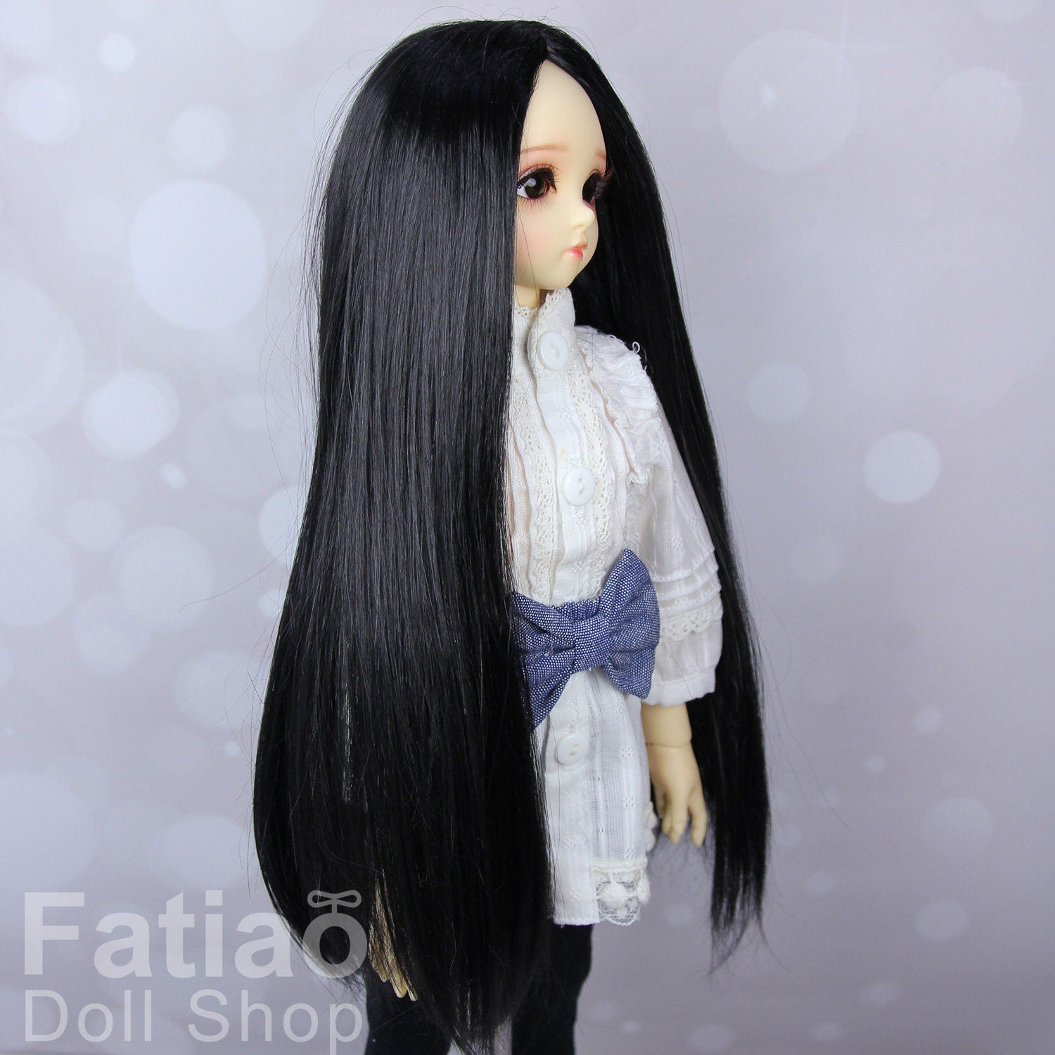 Fatiao - New Dollfie MSD Kaye Wiggs 1/4 BJD Size 7-8 inch - Black Dolls Wig