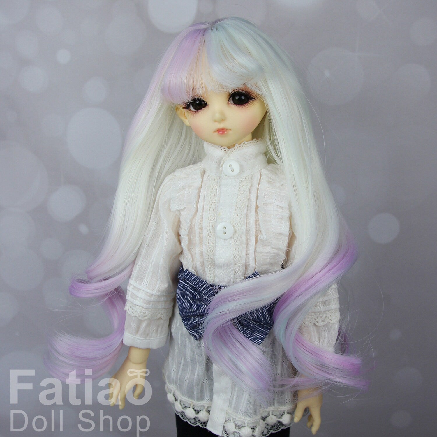 Fatiao - New Dollfie MSD Kaye Wiggs 1/4 BJD Size 7-8 inch Dolls Curls Wig - Rainbow Candy