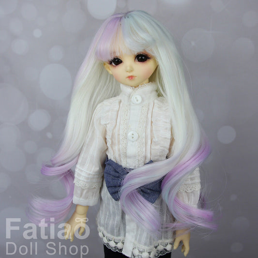 Fatiao - New Dollfie MSD Kaye Wiggs 1/4 BJD Size 7-8 inch Dolls Curls Wig - Rainbow Candy