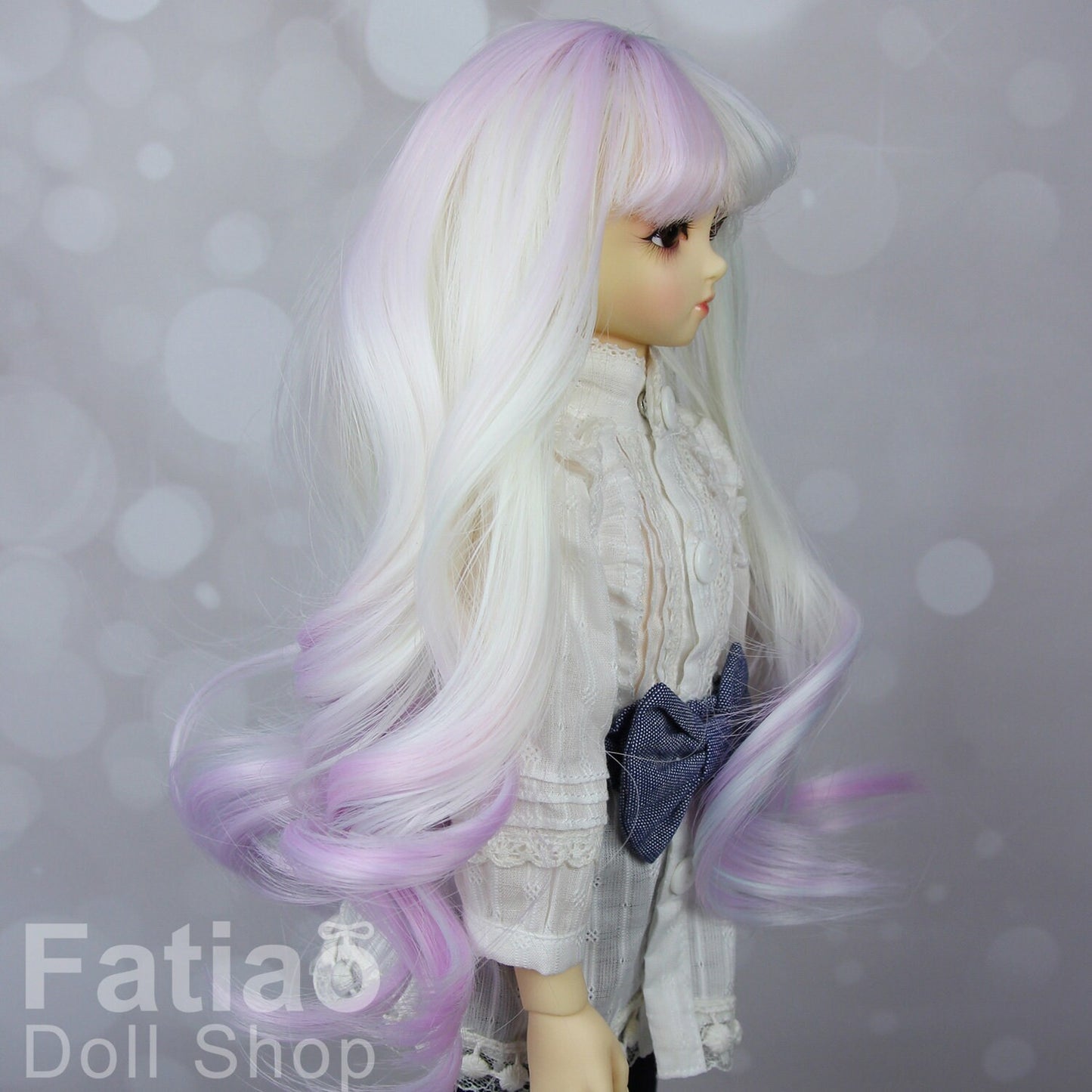 Fatiao - New Dollfie MSD Kaye Wiggs 1/4 BJD Size 7-8 inch Dolls Curls Wig - Rainbow Candy